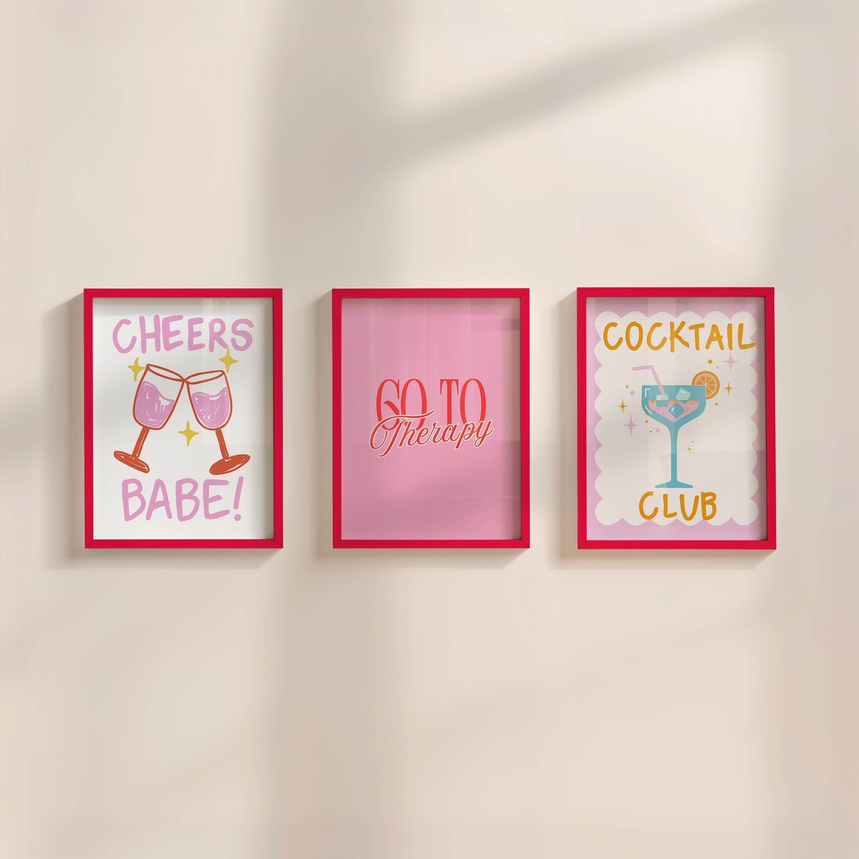 Gallery Wall Set of 3 Digital Art Prints