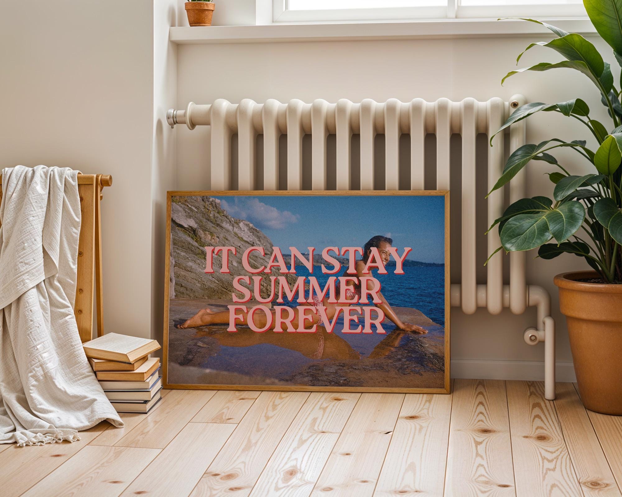 Beach Art Print - Summer Forever Decor - Coastal Wall Art for Home, Beach House, or Vacation Vibes - Ocean Aesthetic