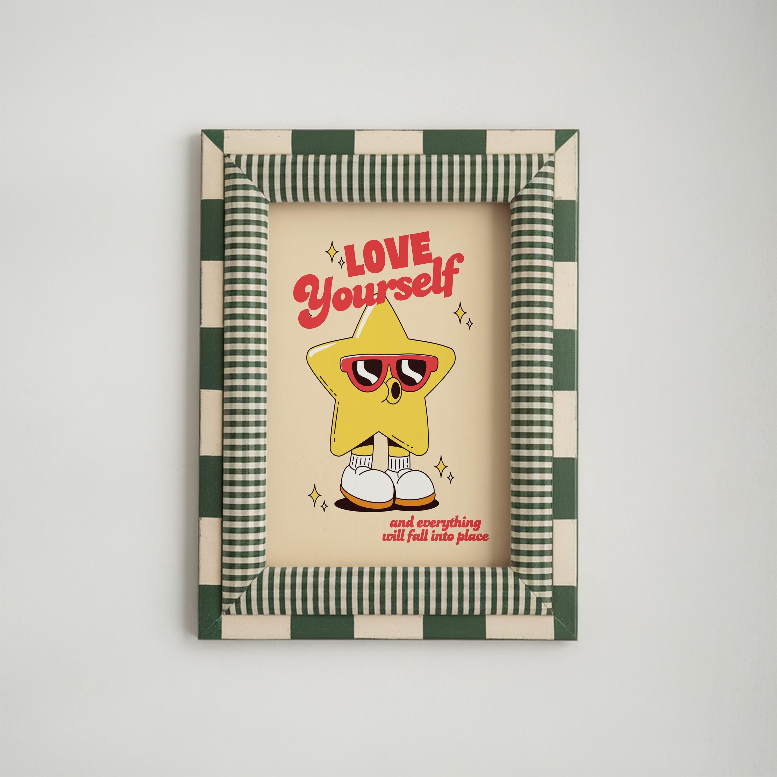 Inclusivity Digital Print, School Print for Classroom and Kids Room Art | Floral & Star Retro Art | Instant Download Poster