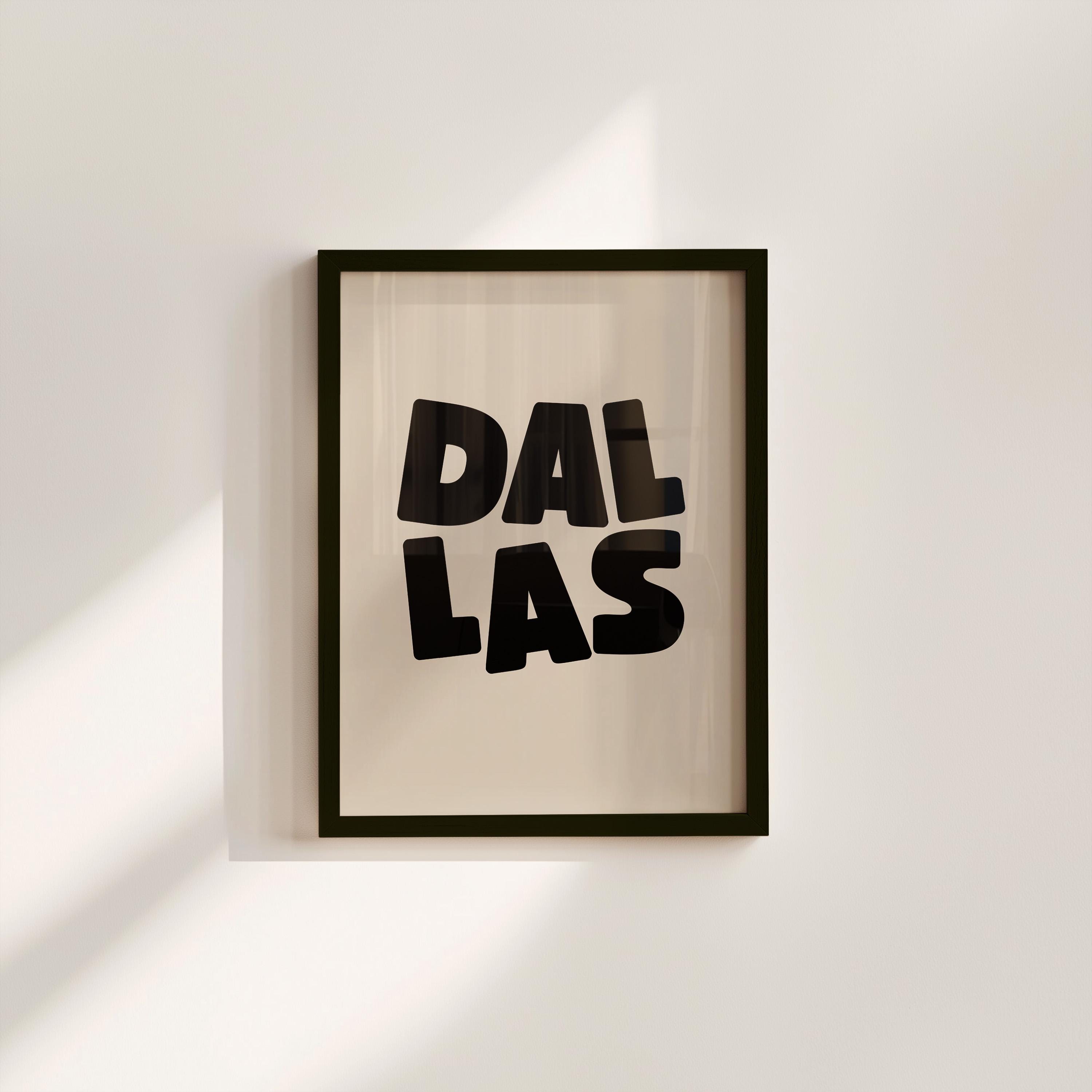 Dallas Minimal Art Print