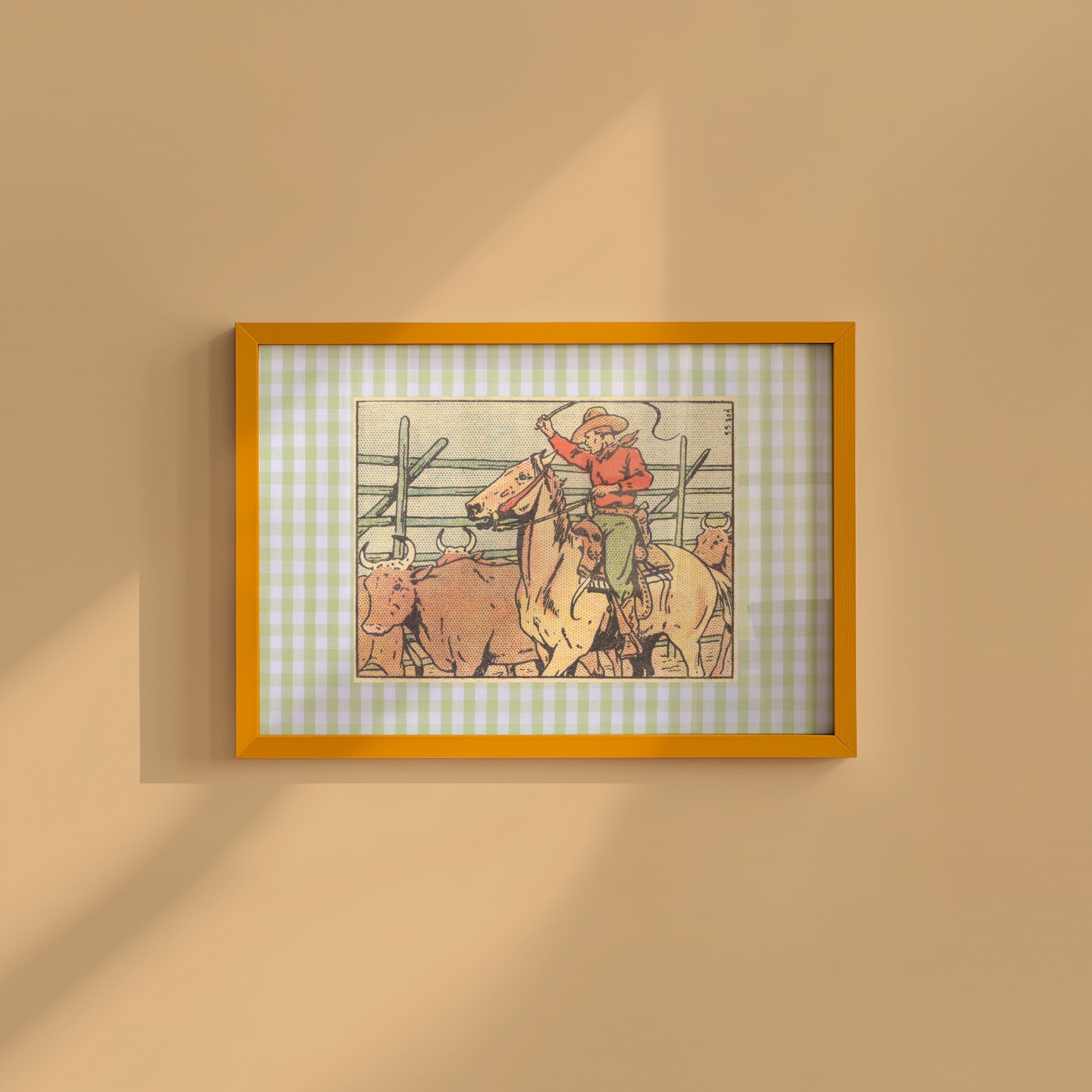 Rodeo Checker Digital Art Print