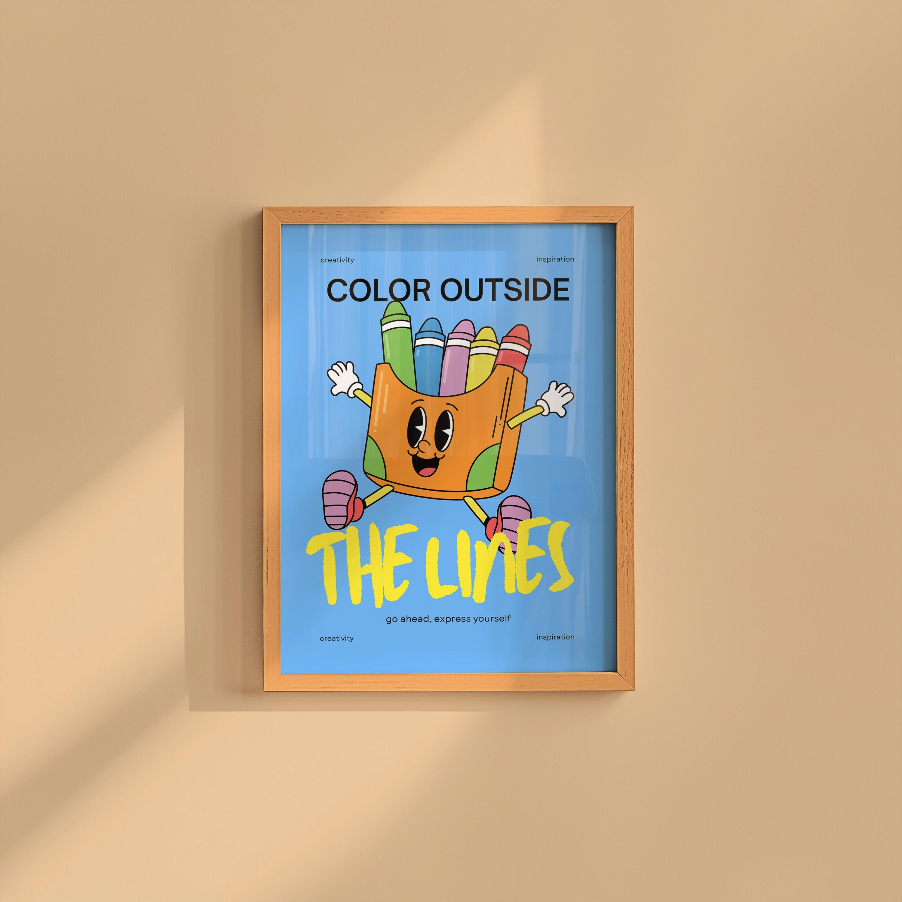 Color Outside the Lines Digital Art Print