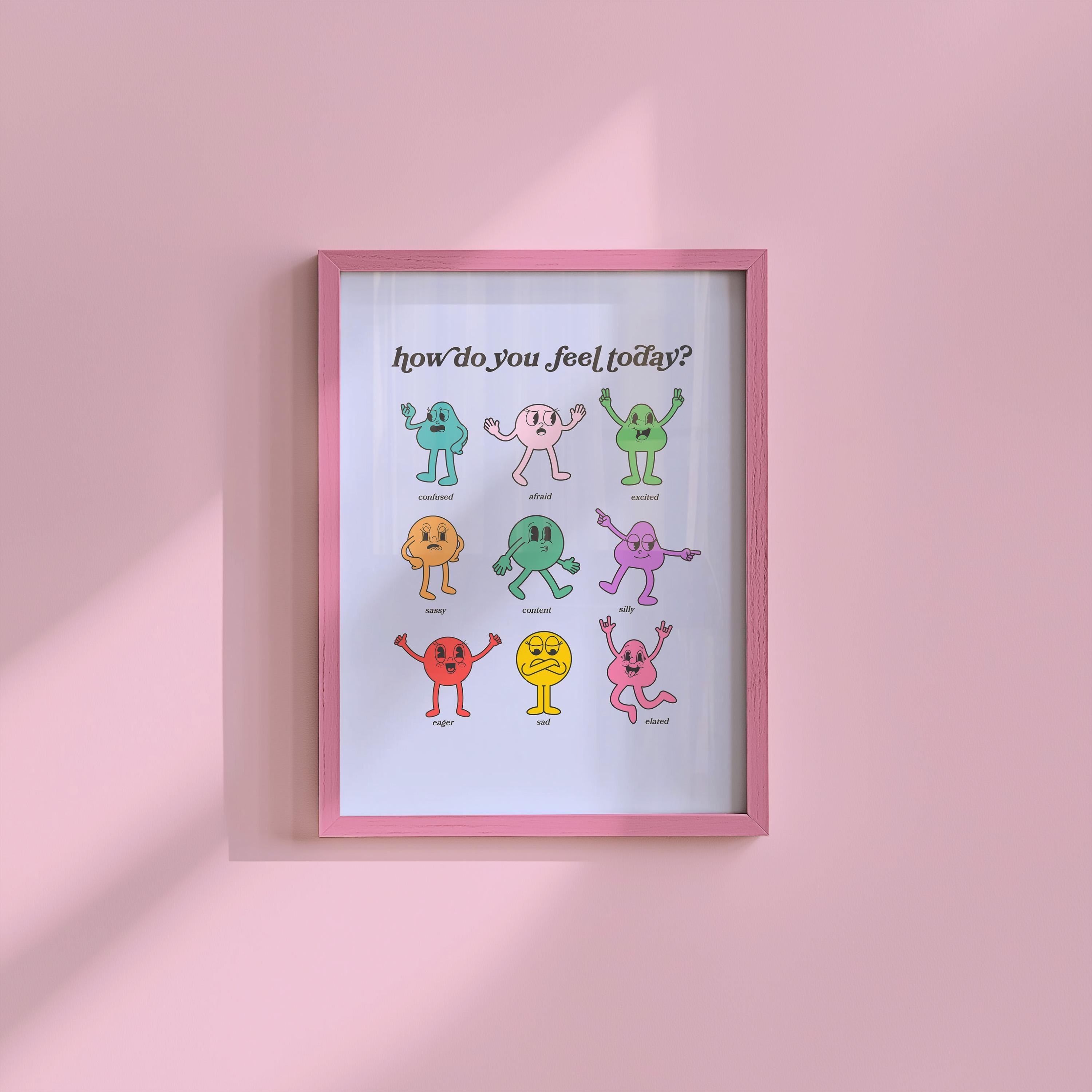 How Do You Feel Today? Blue Digital Art Print