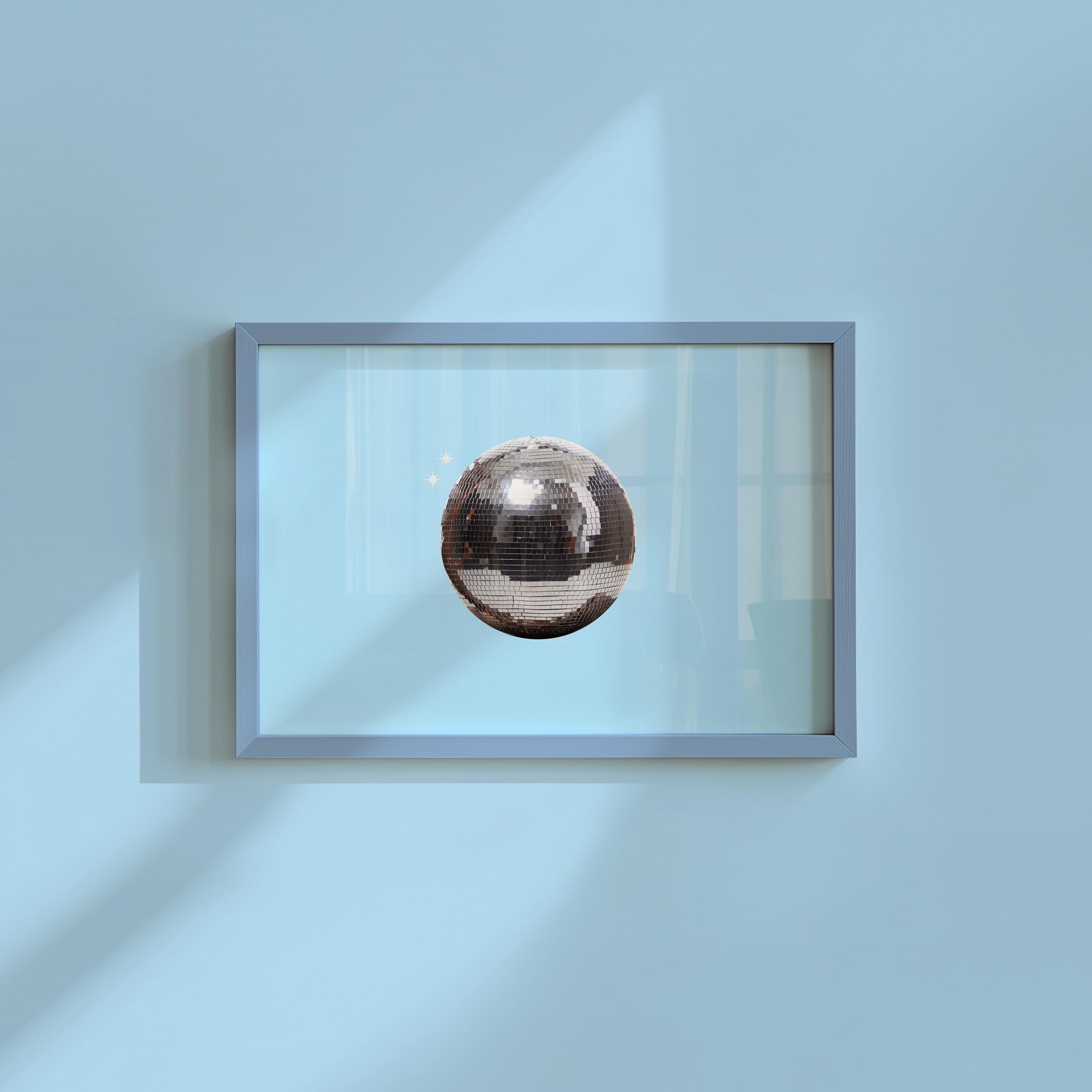 Disco Blue Digital Art Print