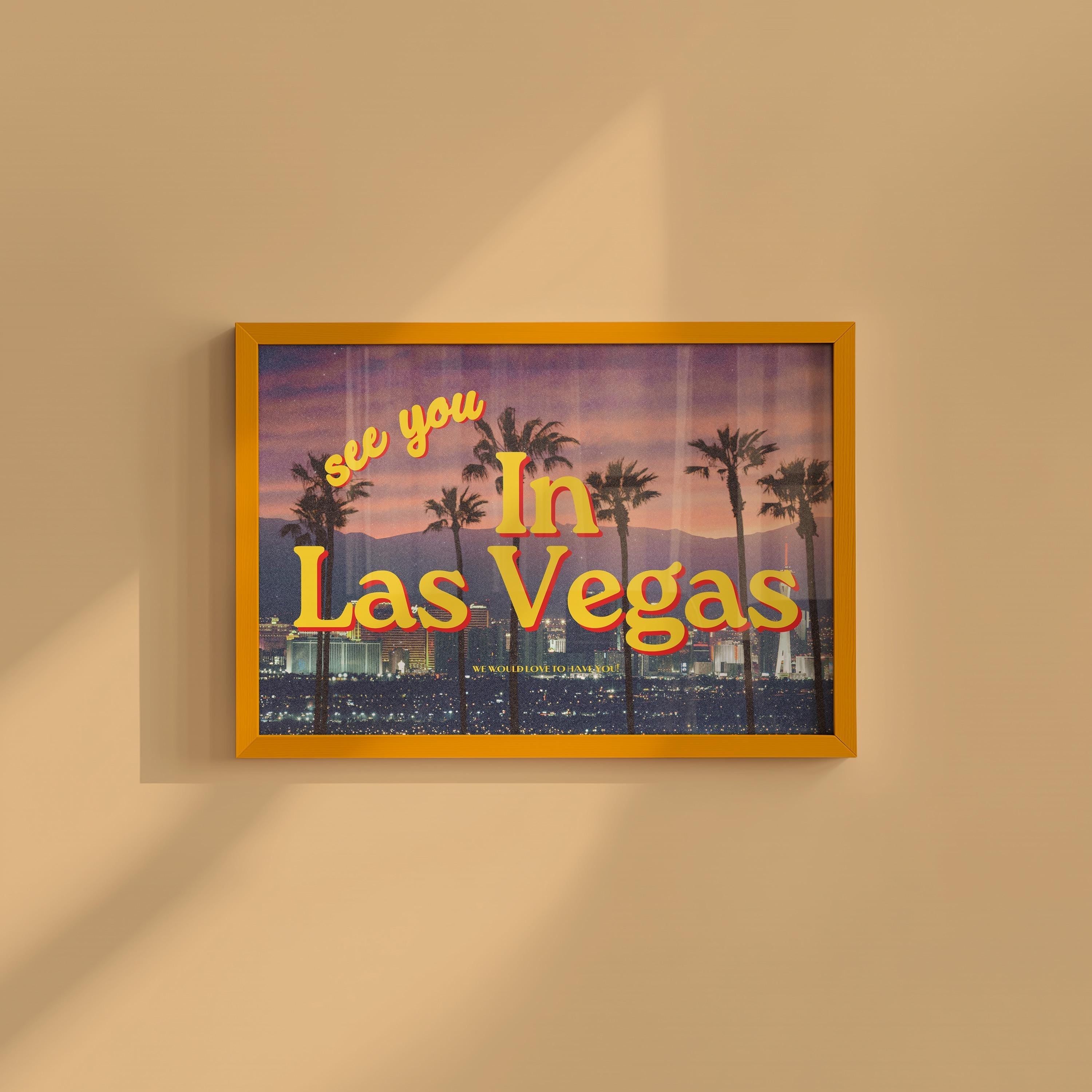 See you in Las Vegas Retro Photography Horizontal Digital Art Print