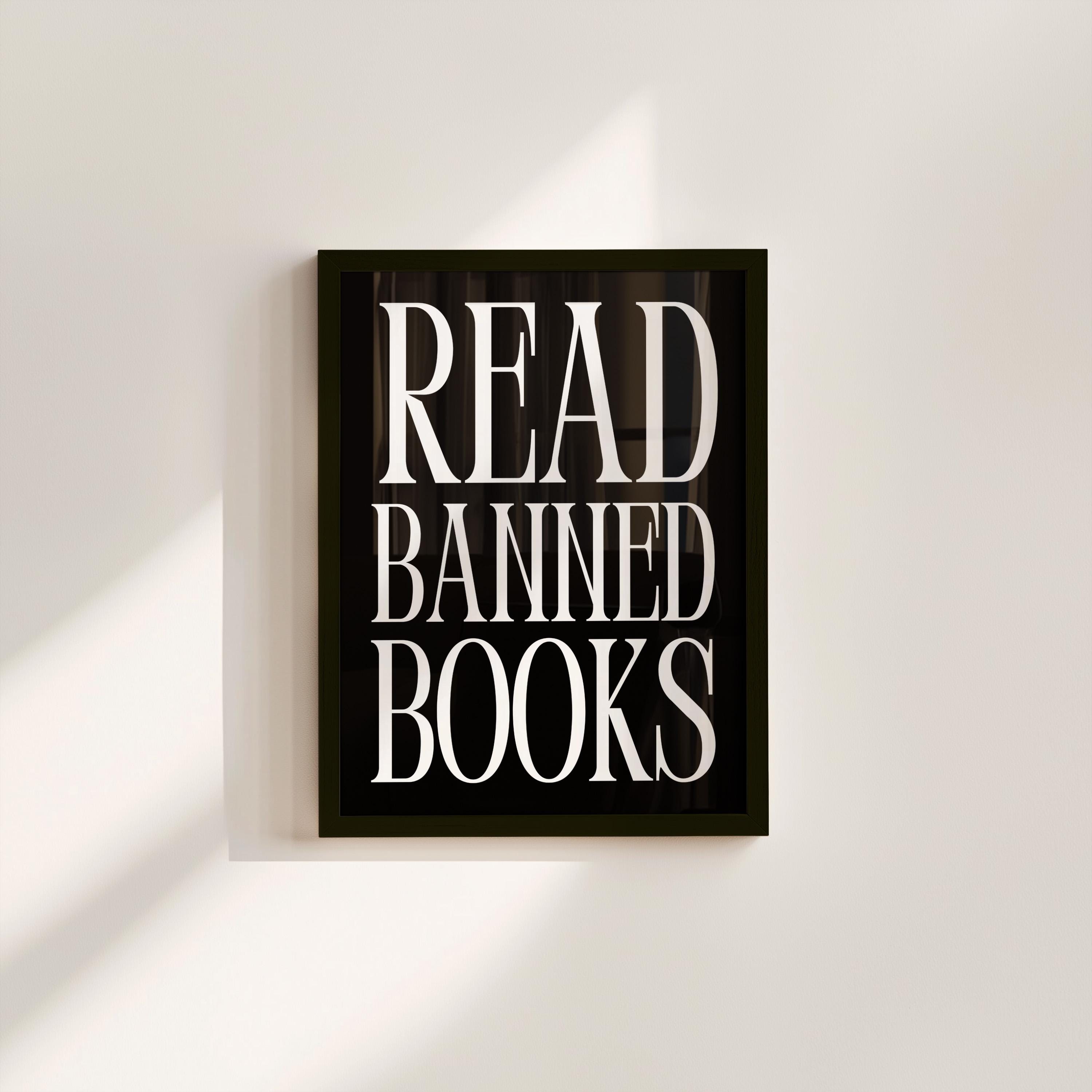 Read Banned Books Digital Art Print