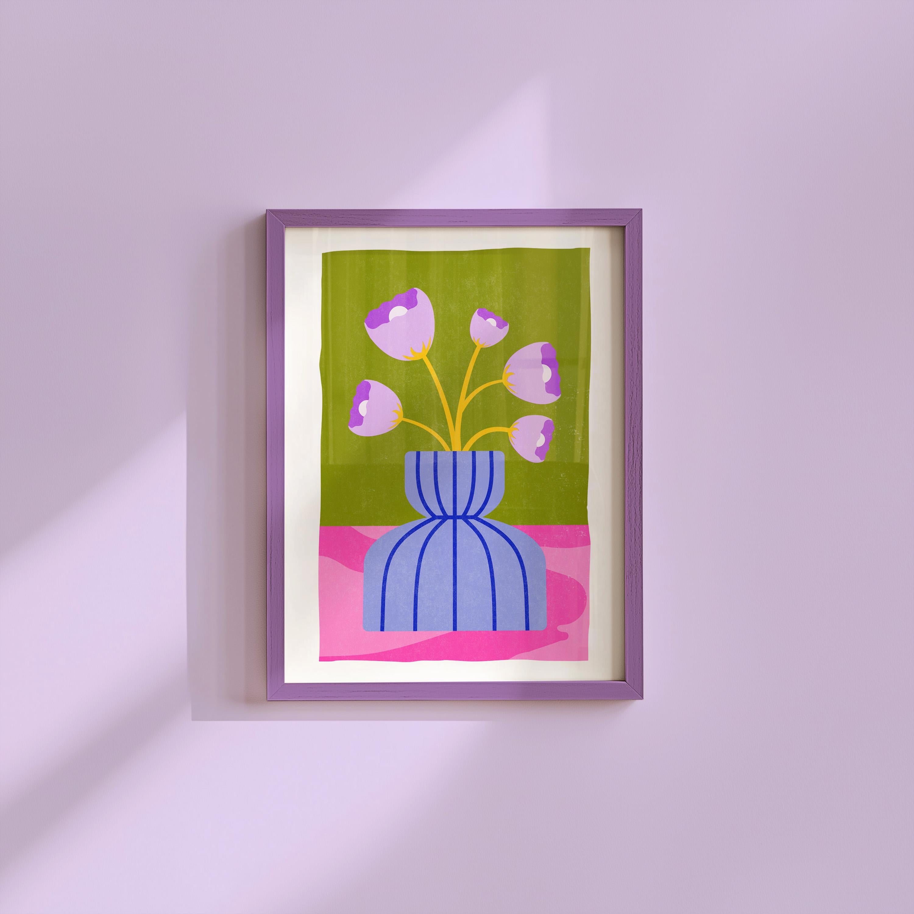 Purple Flower Abstract Digital Art Print