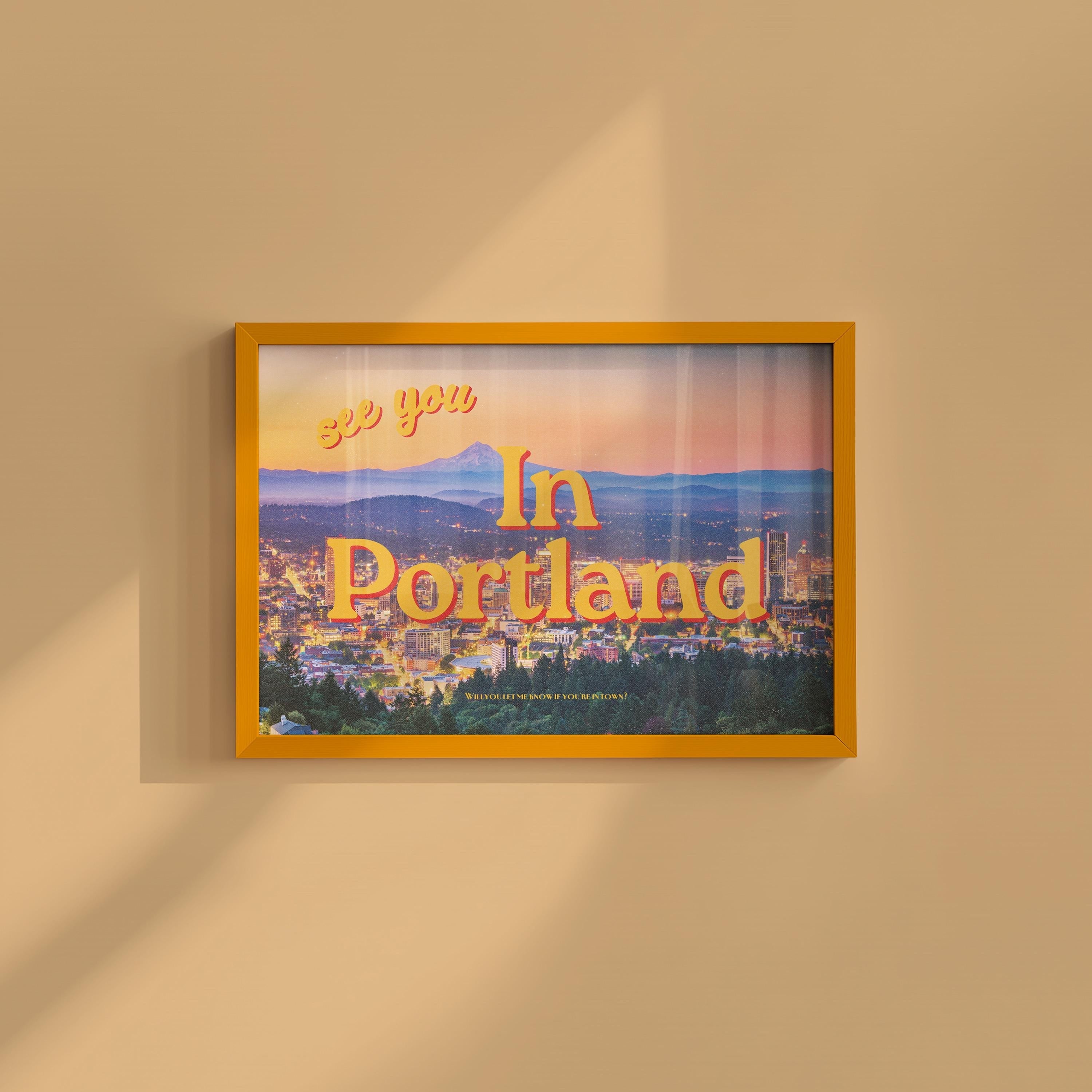 See You In Portland Retro Photograph Digital Art print