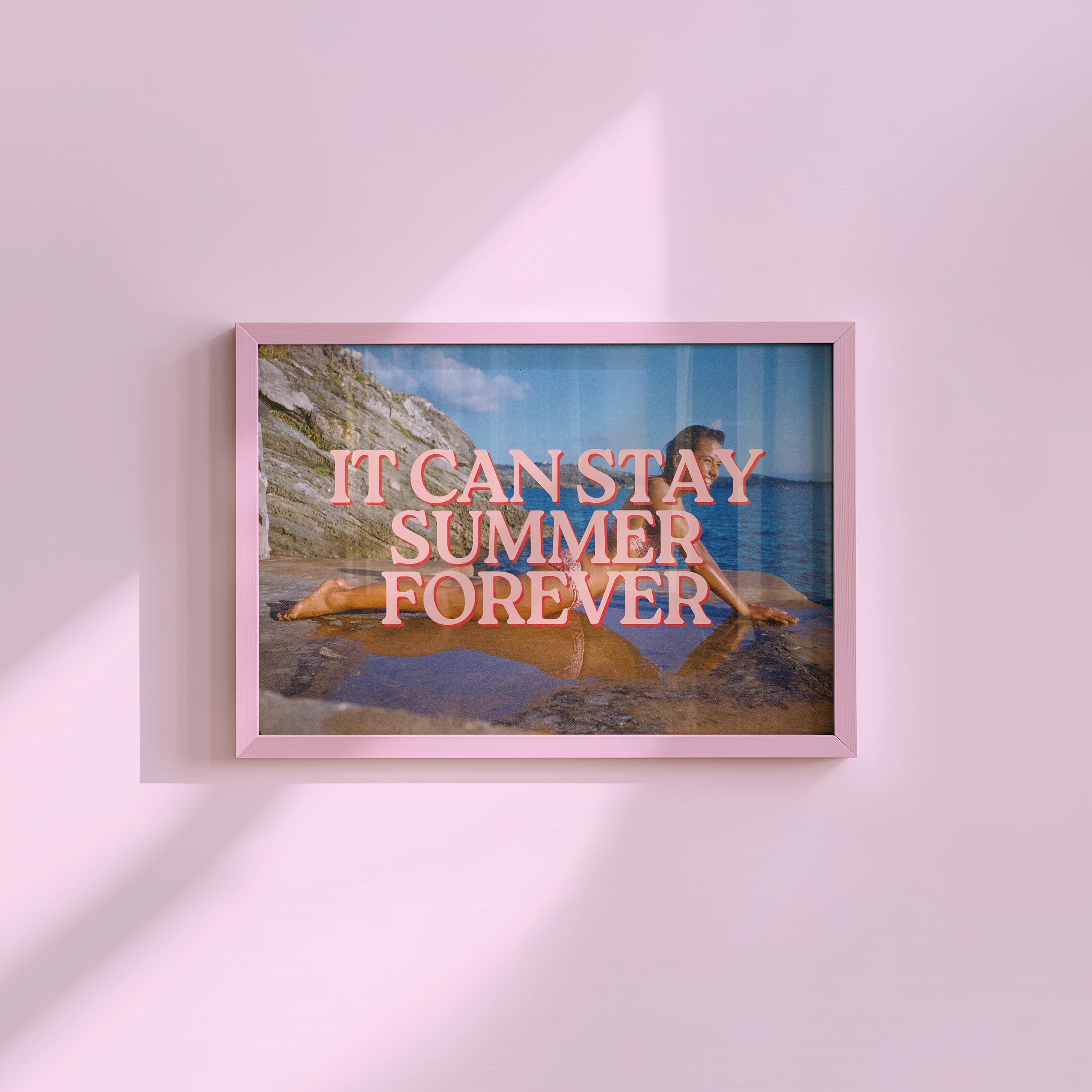 Summer Forever Retro Photograph Horizontal Digital Art Print