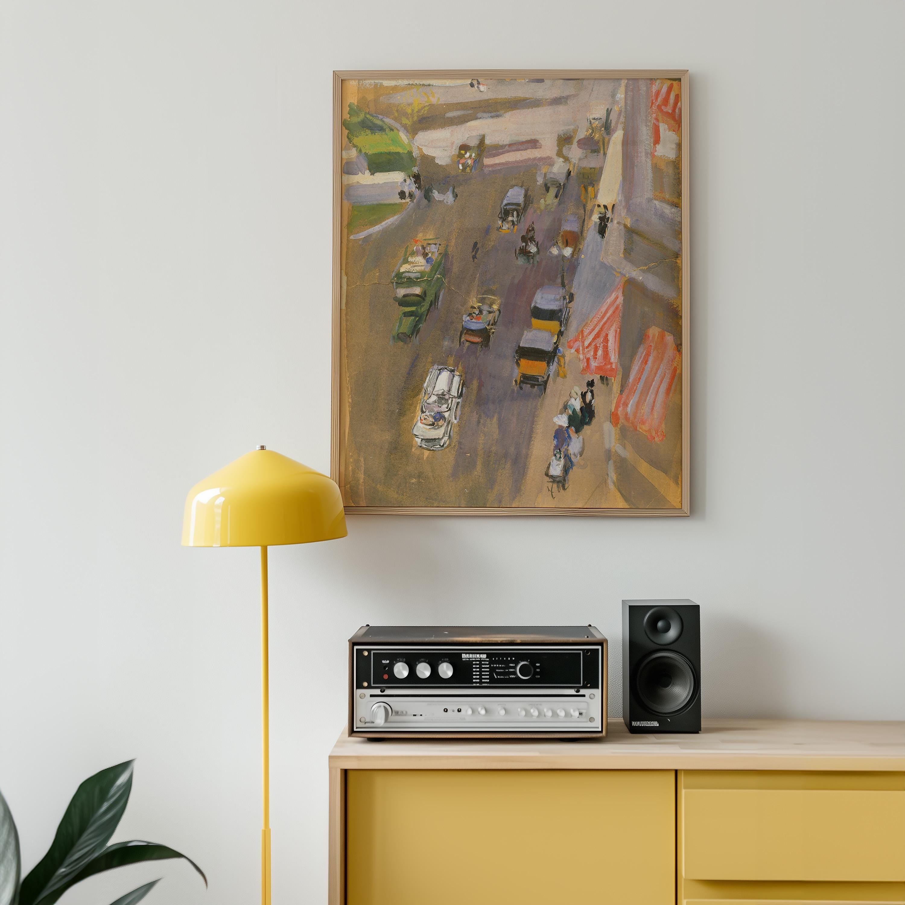 New York Art Print Digital Download - Classic Multi Color City Painting, NYC Wall Decor, Modern New York Prints