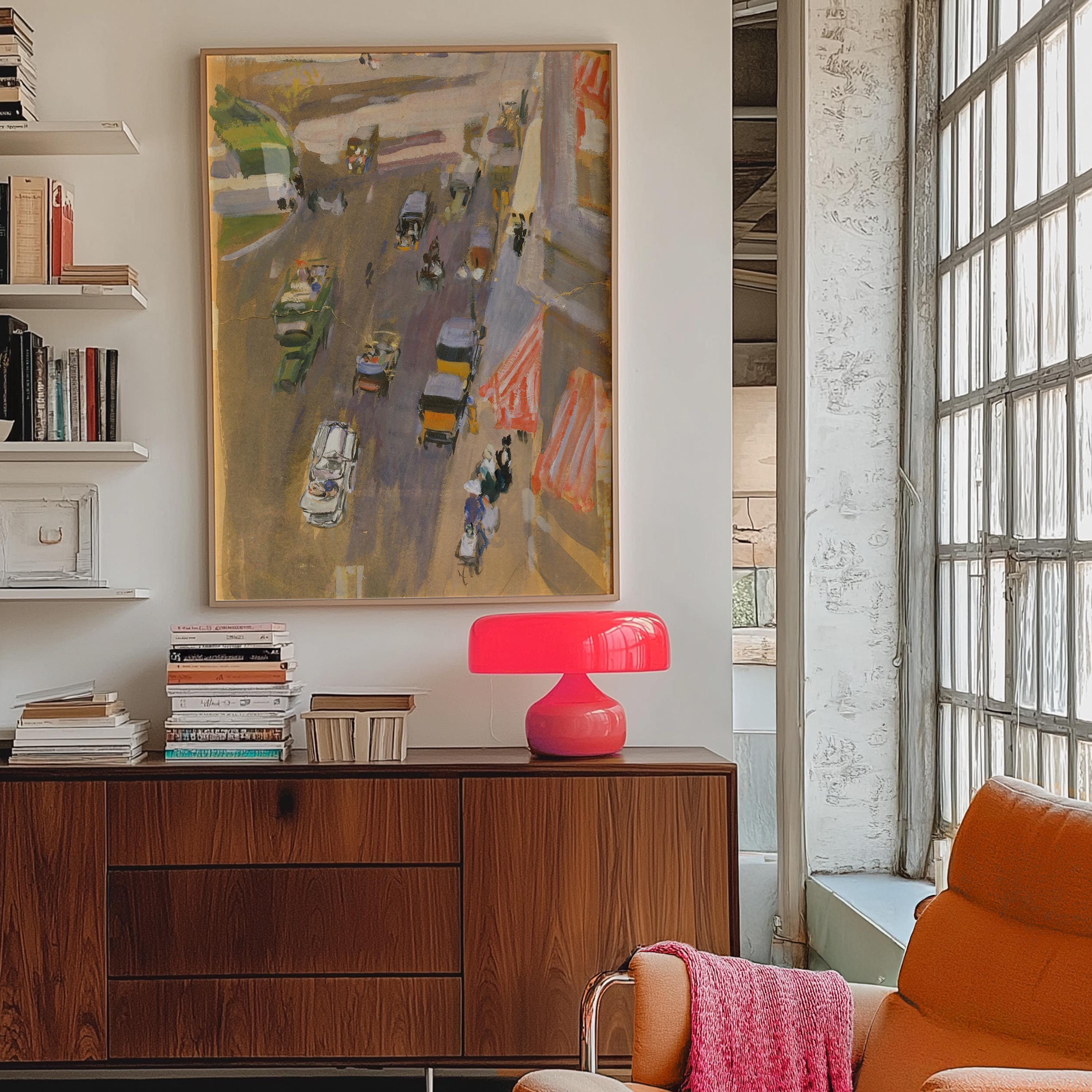 New York Art Print Digital Download - Classic Multi Color City Painting, NYC Wall Decor, Modern New York Prints