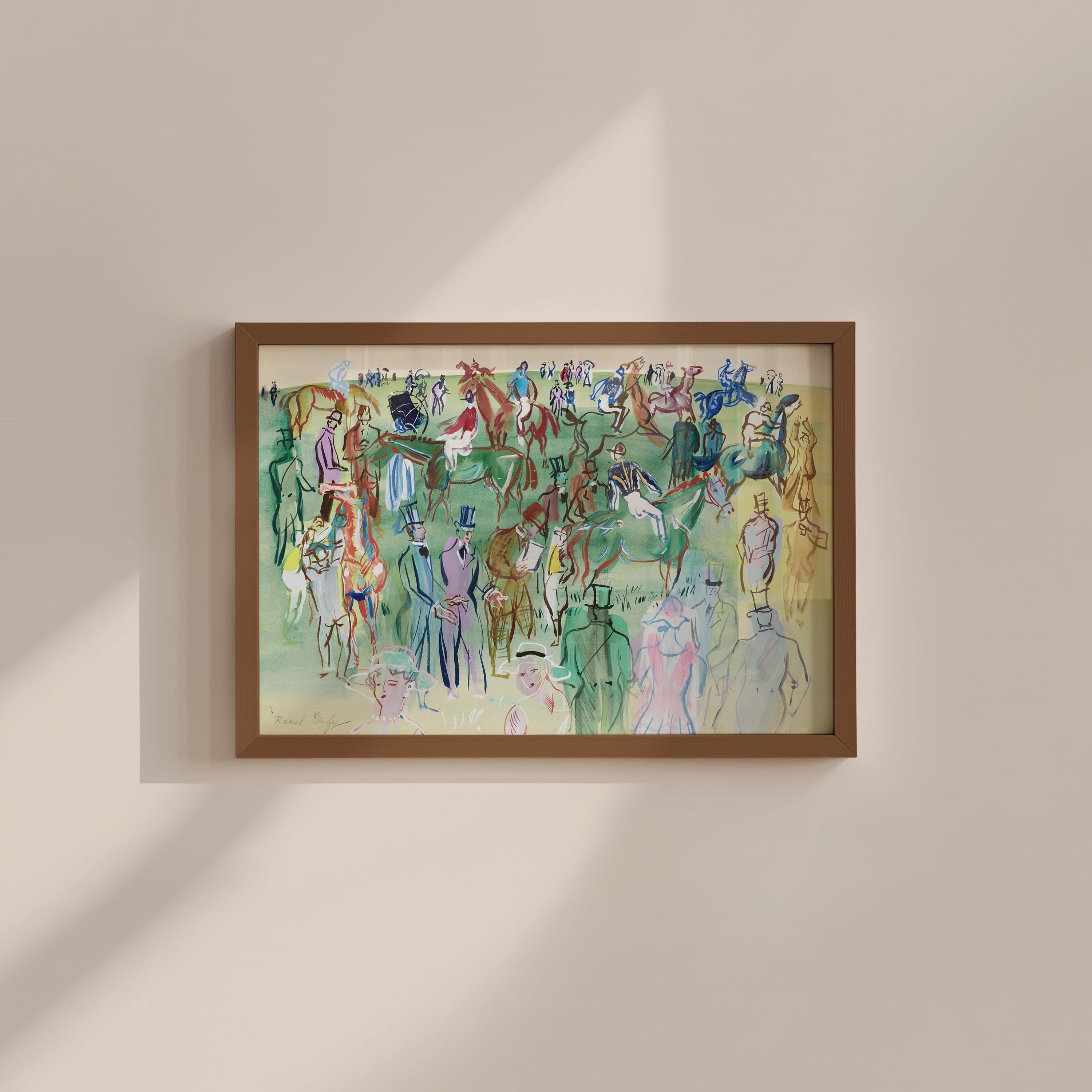 Abstract Equestrian Wall Art | Cottage Core Decor Landscape Oil Painting | Vintage Painting Downloadable Print | Horse Lover Gift