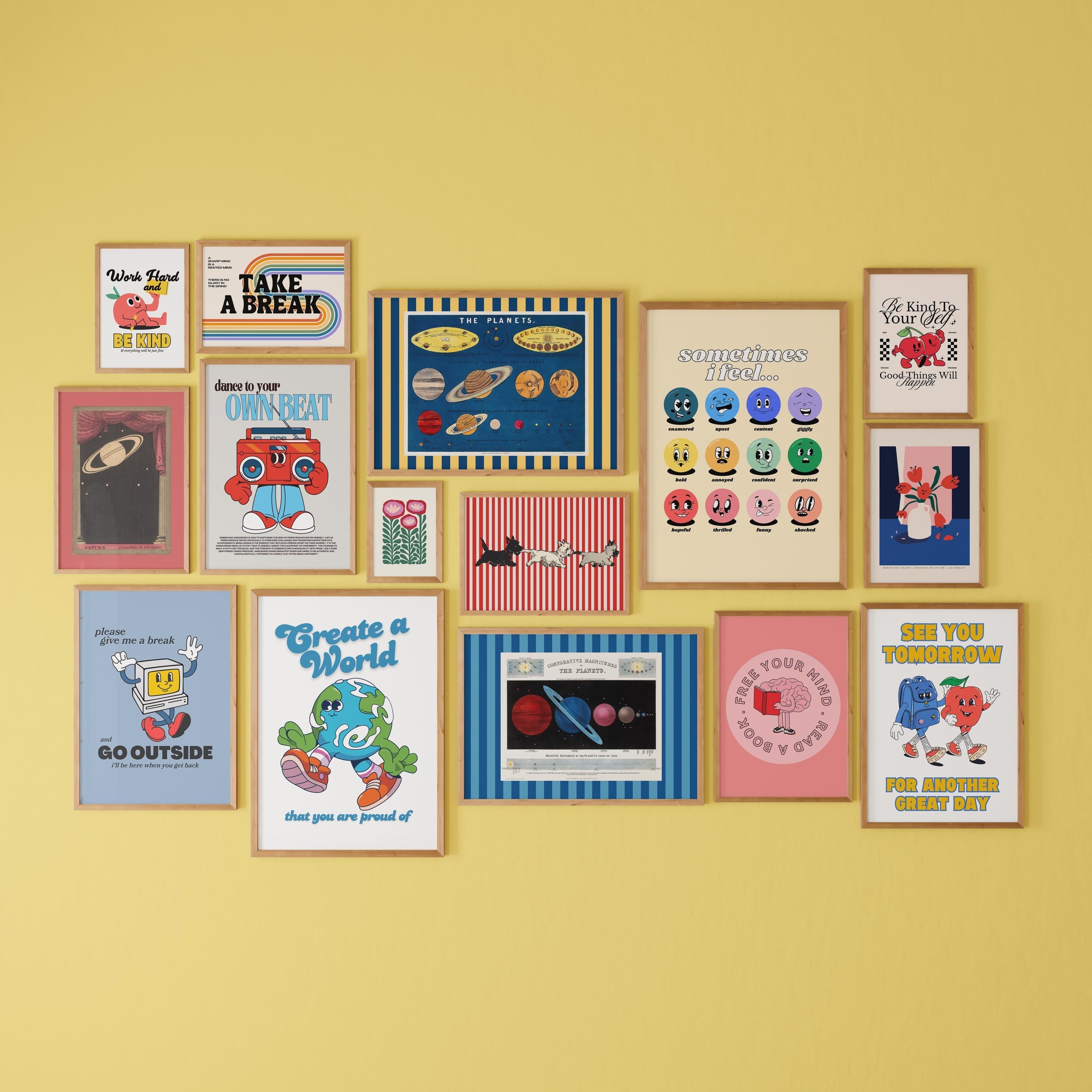 Set of 15 Kids Posters, School Printables, Playroom Prints, Classroom Decor, Learning Poster Bundle, Classroom Posters, Digital Downloads