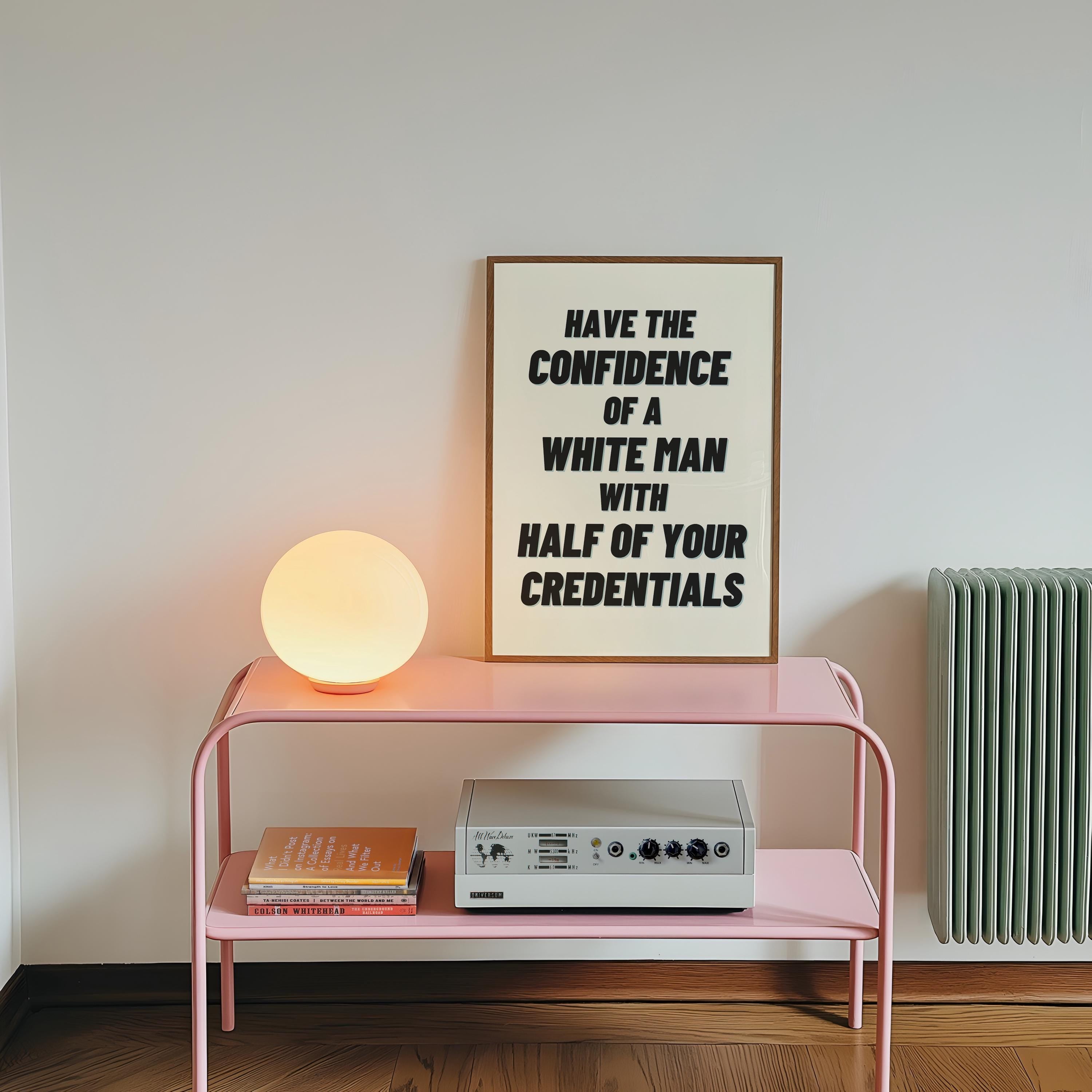 Digital Download Wall Art Print - Sassy Office Art with Confidence Quote - Motivational Decor for Workspaces