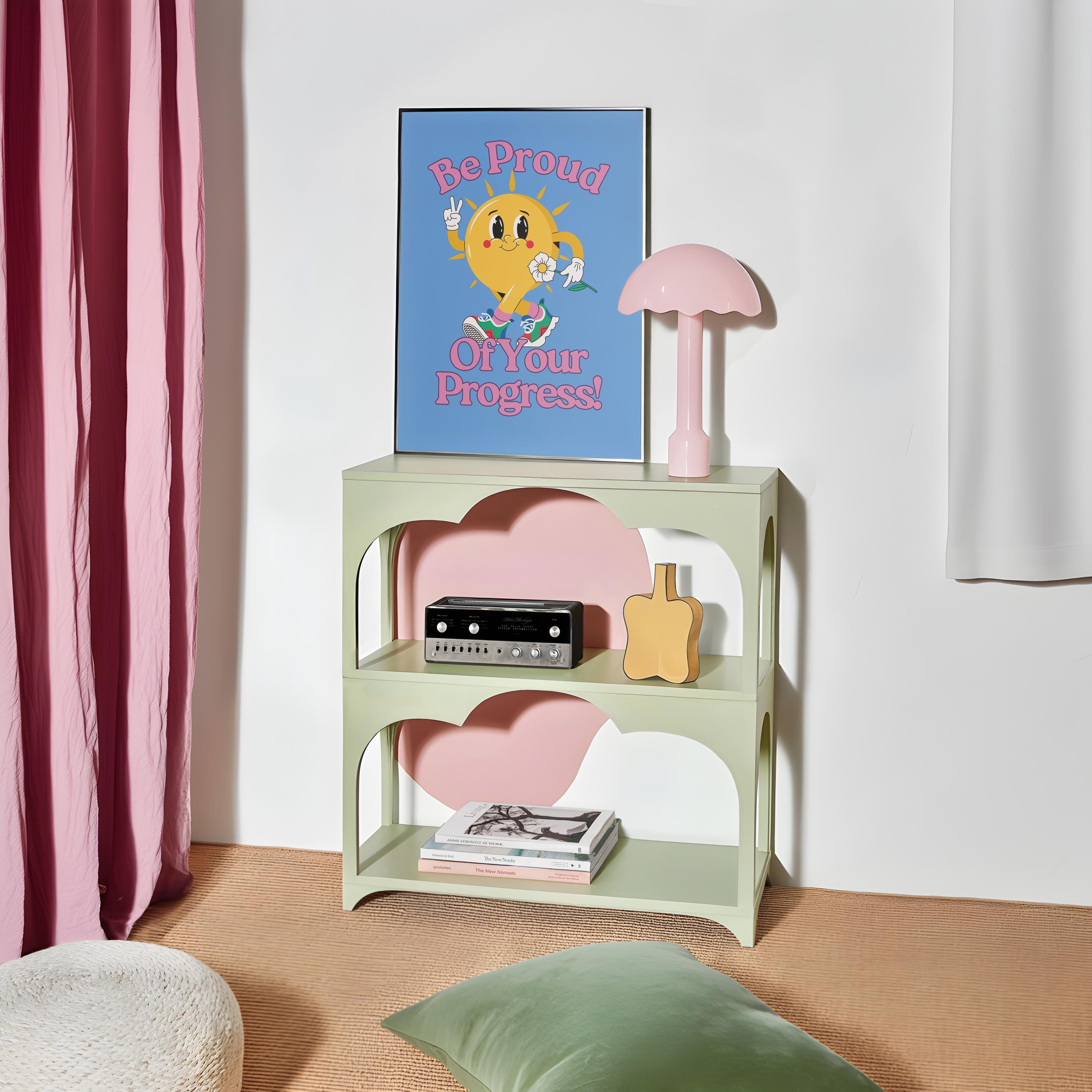 Be Proud Poster: Retro Cartoon Art Print Blue (Digital Download)