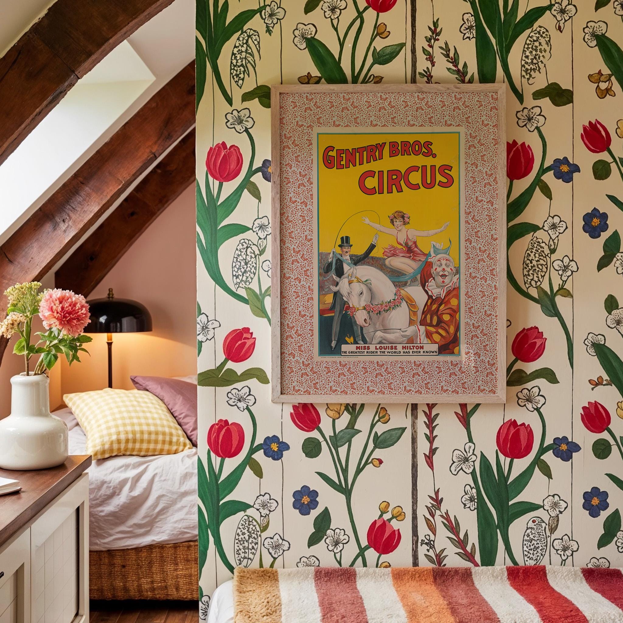 Vintage Circus Nursery Prints DIGITAL DOWNLOADS, Set of 4 prints, Kids Room Decor, Vintage Wall Art, kids Room, Nursery Bold Art