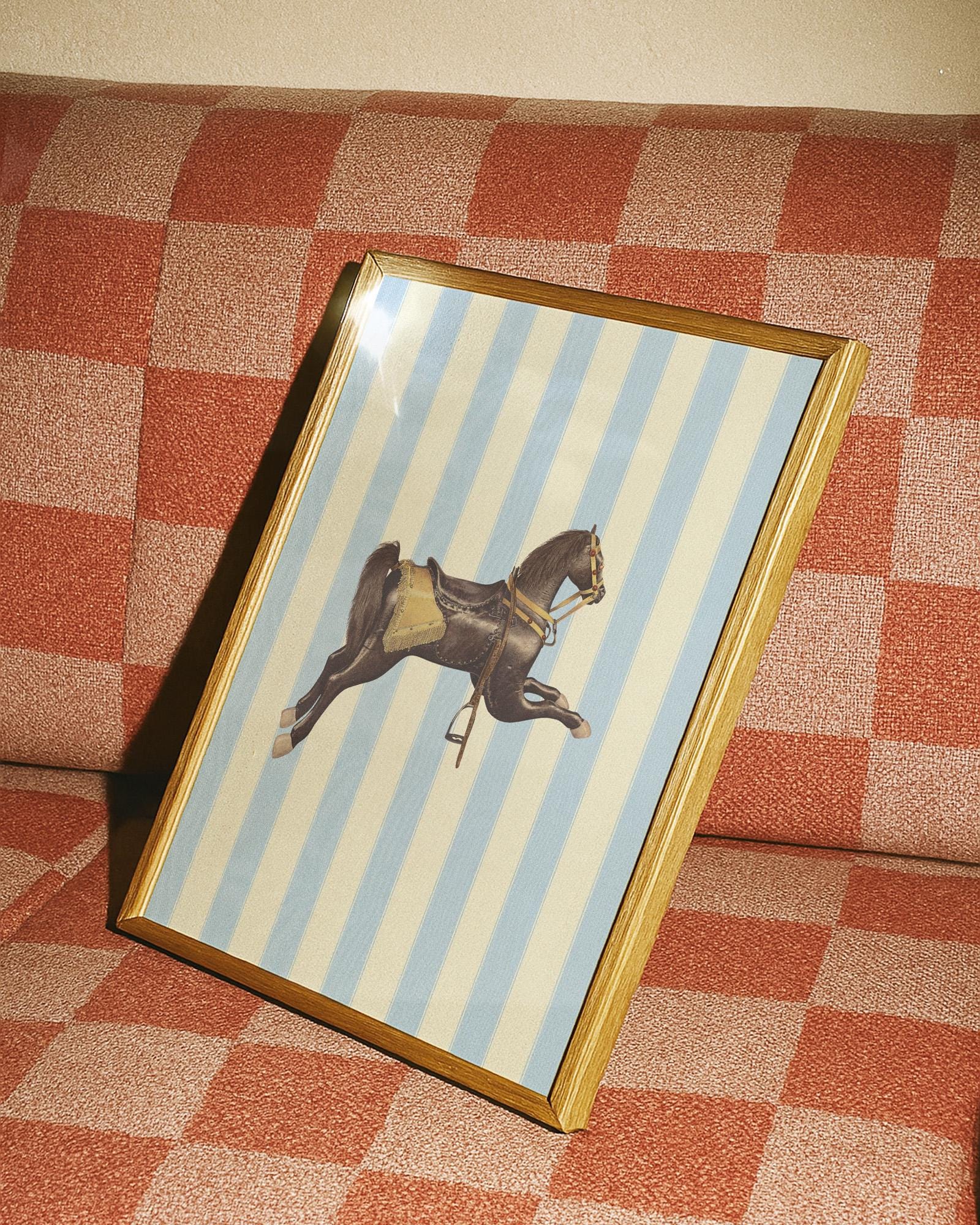 Vintage Carousel animal Print, Digital Wall Art, Trendy Decor, Living Room Art, Cottage, Nursery, Fun nursery art, horse art, carousel horse