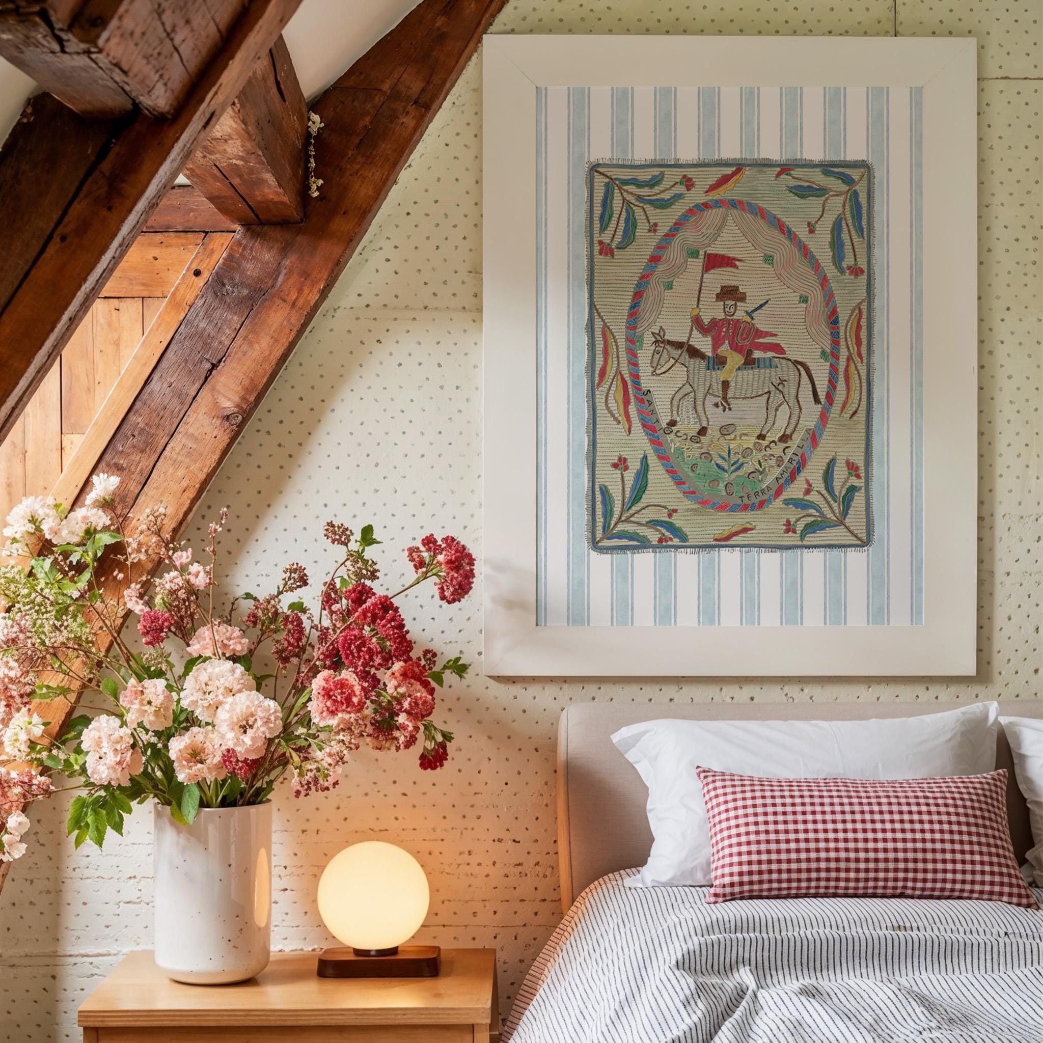 American Print, Digital Wall Art, Trendy Decor, American illustration, Nursery Art, Cottage, Nursery, Vintage Blue Striped Art, soldier