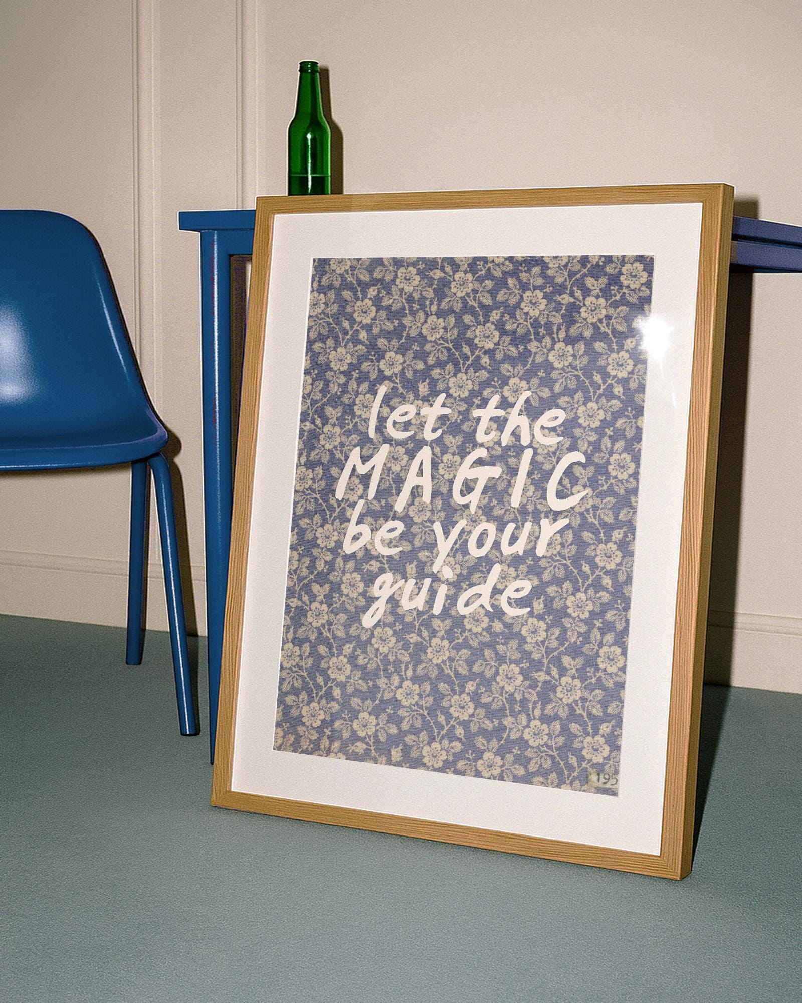 Let the magic be your guide, Nursery Wall Decor, For Children's Room, Birthday Gifts, Christmas, Bright Colorful Animal Artwork, Boys/Girls