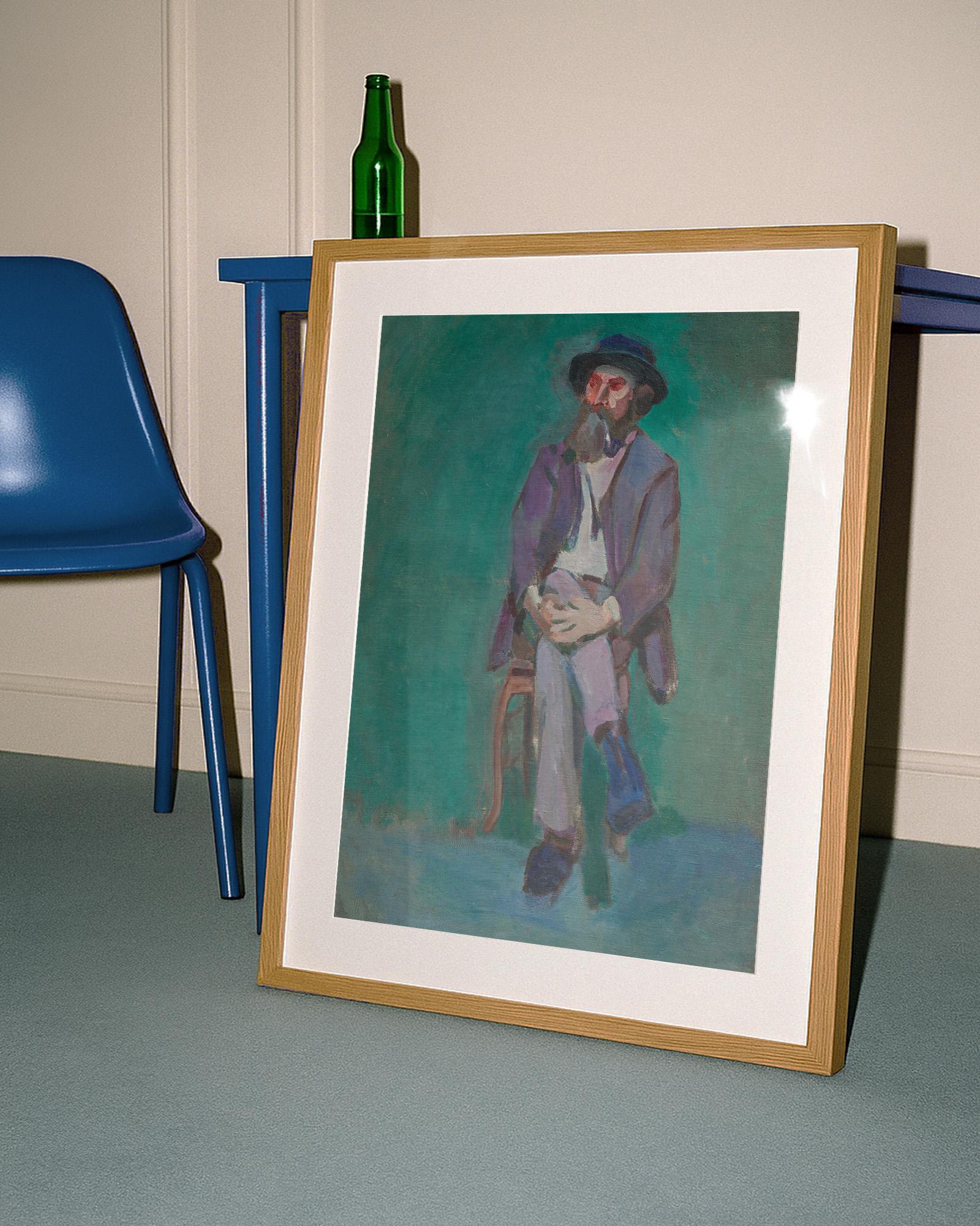 Henri Matisse Painting Print, Homme Asis, Digital Art Print, Classic Art Digital Download, Large Wall Art Print, Colorful Wall Art Poster