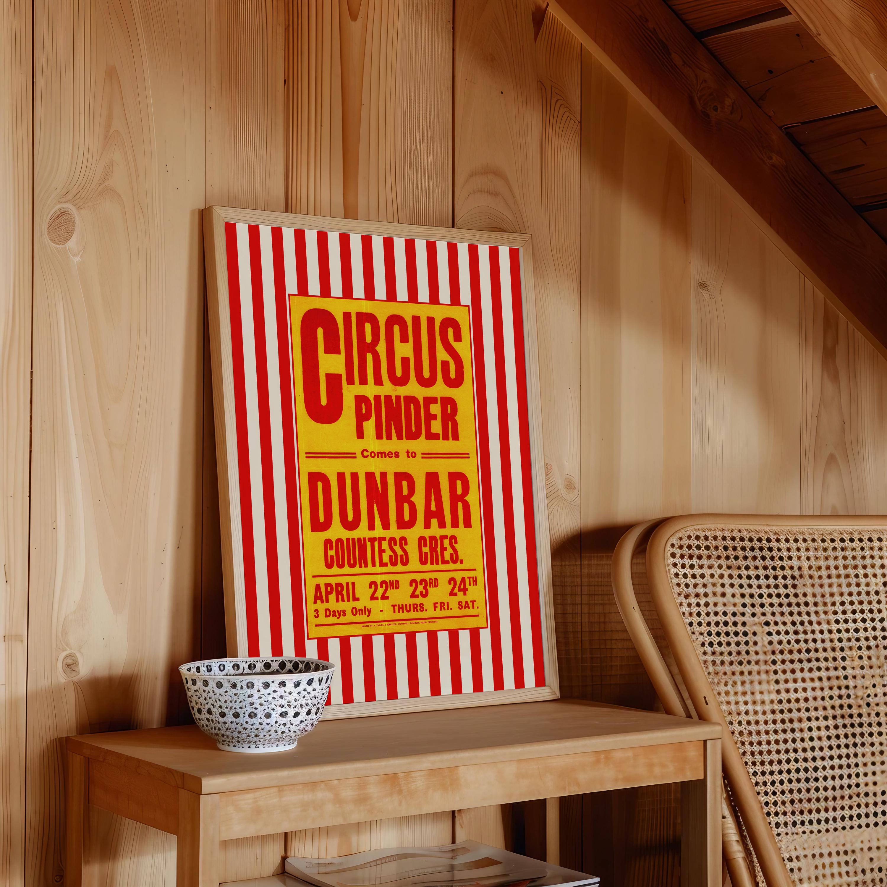 Vintage Circus Art Print: Whimsical Nursery Decor, Digital Download, Striped Art Print, Vintage Kids Room, Typography art decor