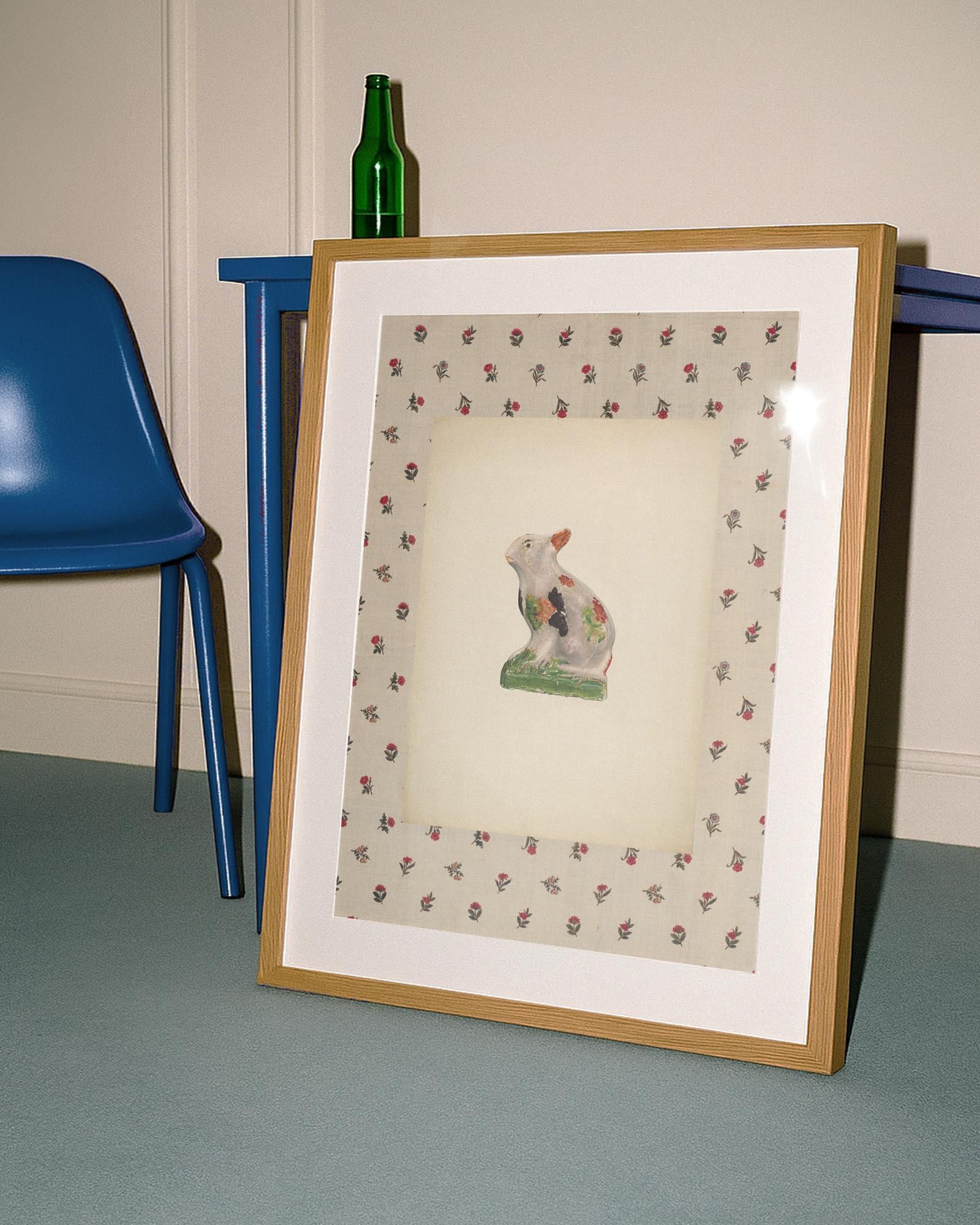 Bunnies Art Poster, Vintage Rabbit Print, Nursery Print, Rabbit Art Print, Mid Century Print, Vintage Wall Art, Bunny decor, nursery art