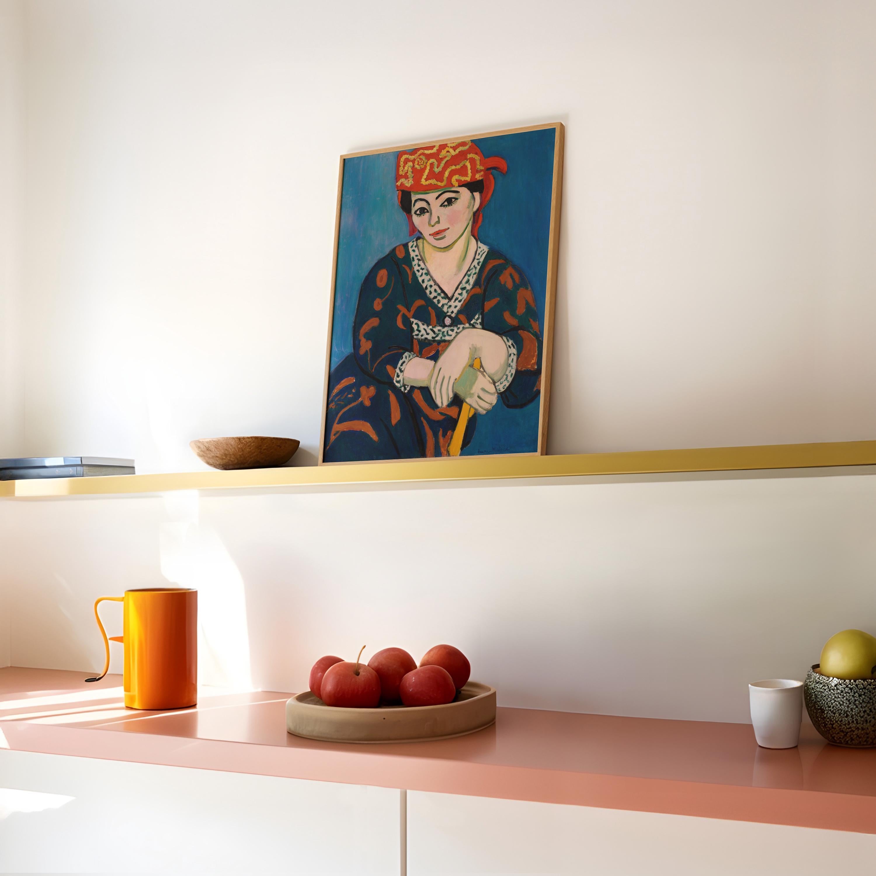 Henri Matisse Painting Print, Fine Art Digital Download, Art Print, Classic Art Print, Large Wall Art Print, Abstract Poster, Red Madras