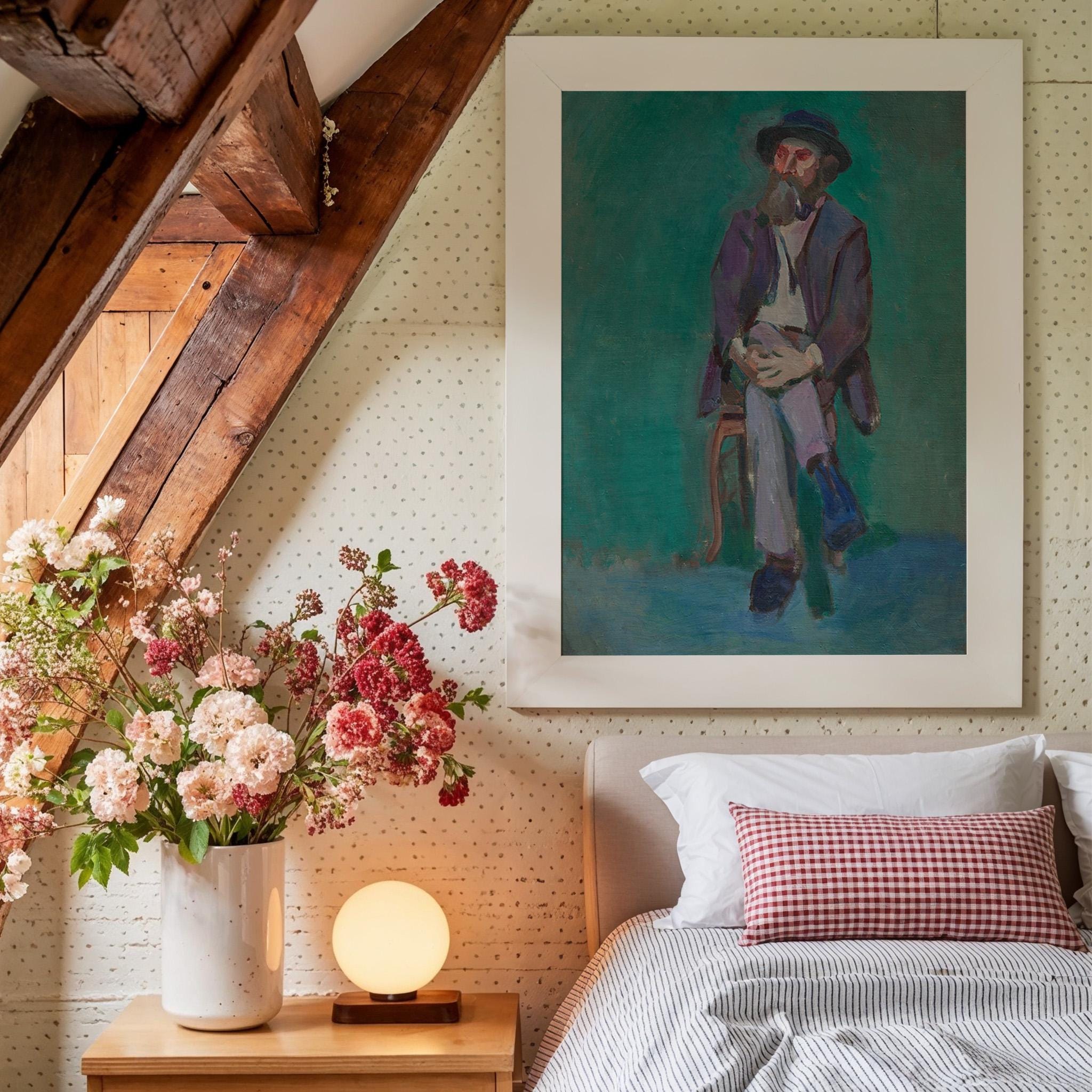 Henri Matisse Painting Print, Homme Asis, Digital Art Print, Classic Art Digital Download, Large Wall Art Print, Colorful Wall Art Poster