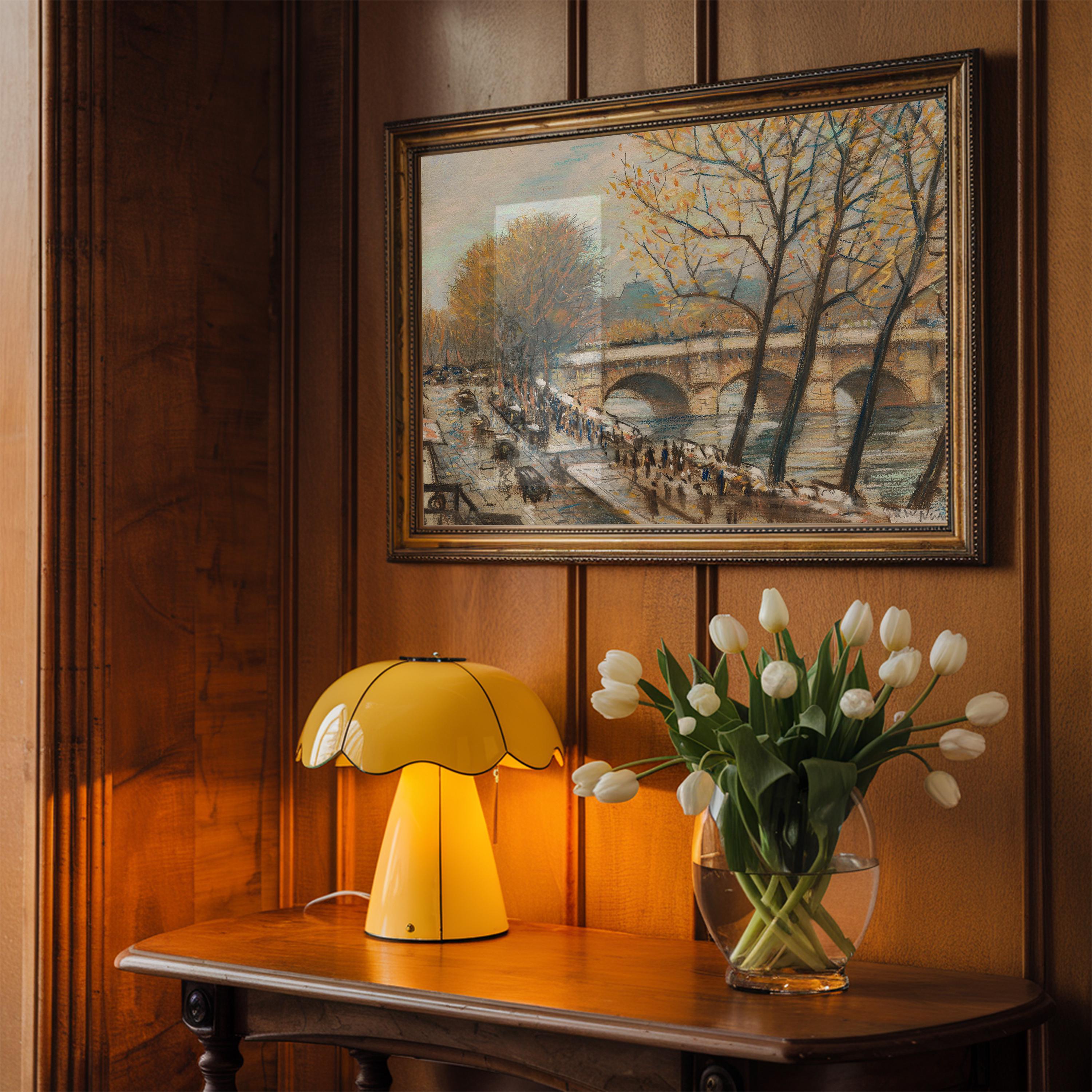 Vintage Paris Art Print - Paris in the Fall, Paris Decor, Paris Painting Vintage, Digital Download