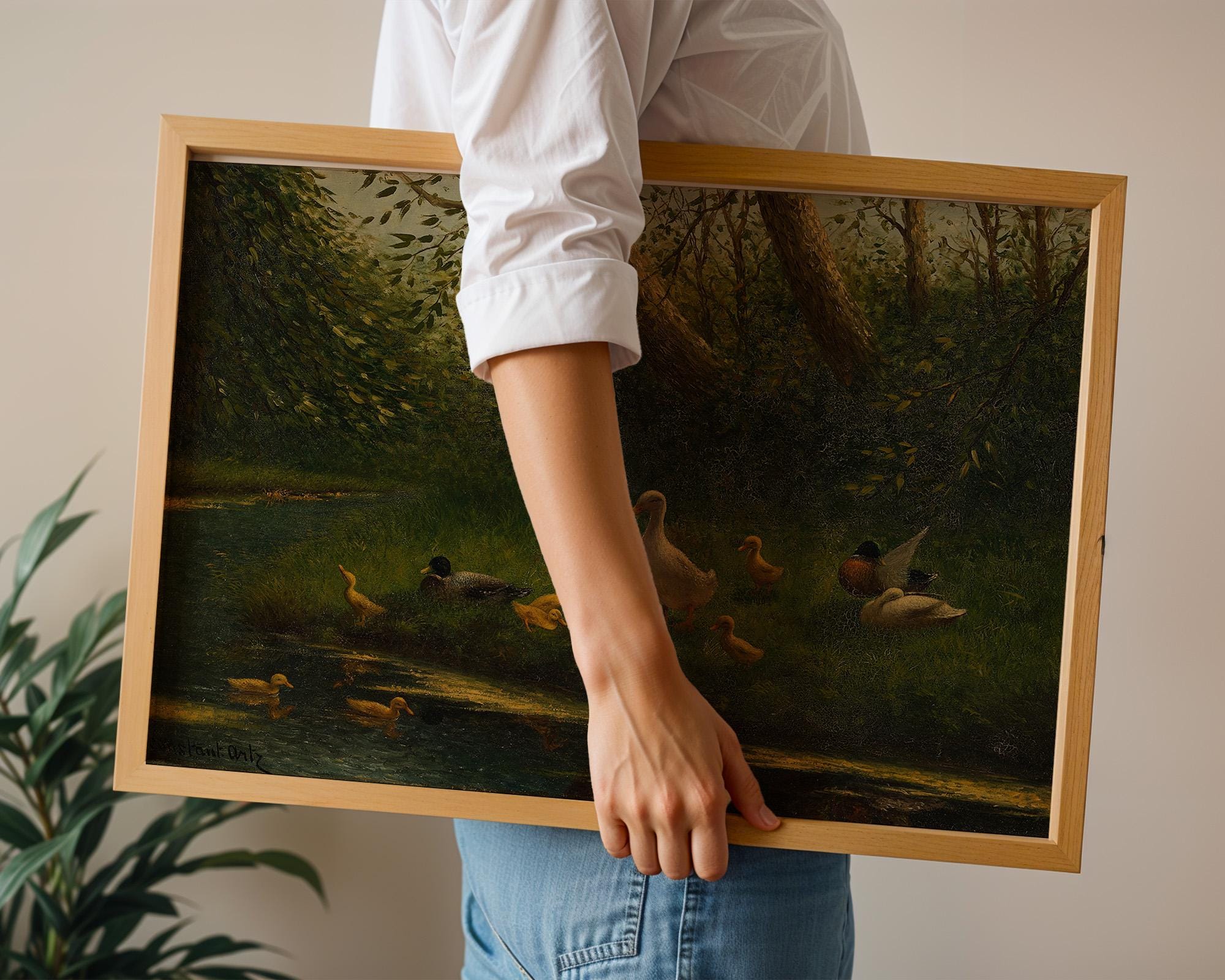 Whimsical Duck Print, Nature Wall Art (Digital Download)