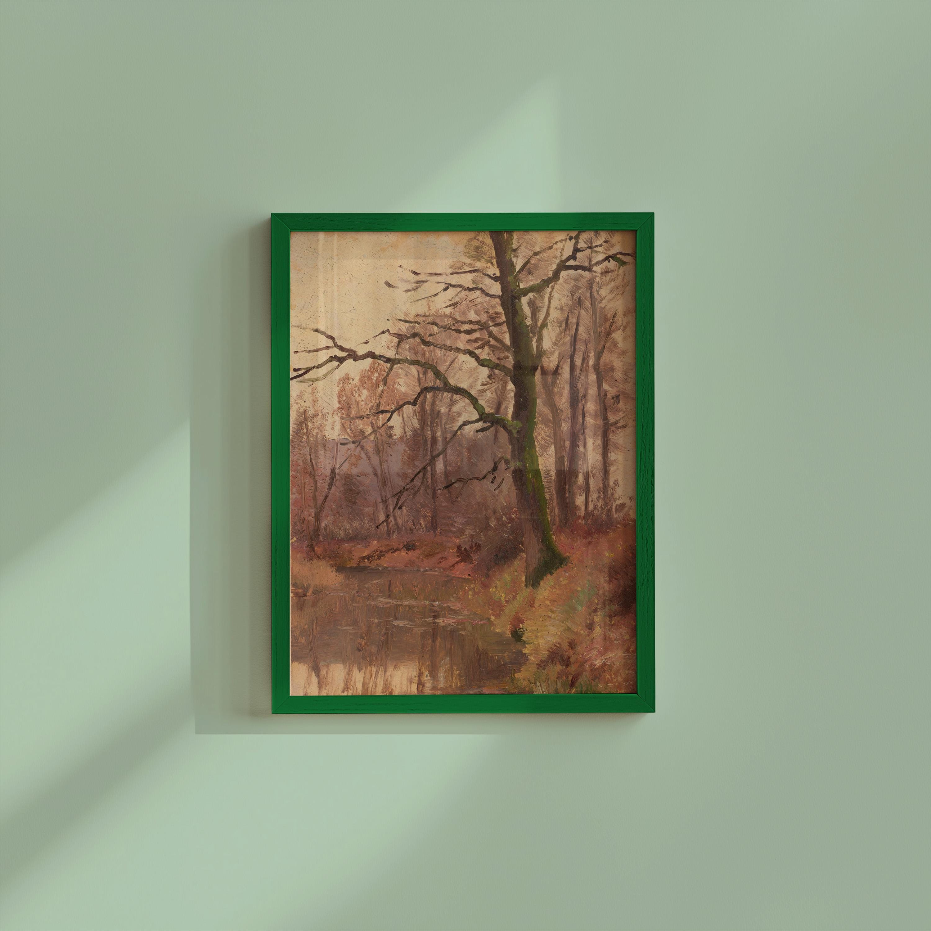 Vintage Abstract Landscape Print, Warm Neutrals, Autumn Color Decor (Digital Download)