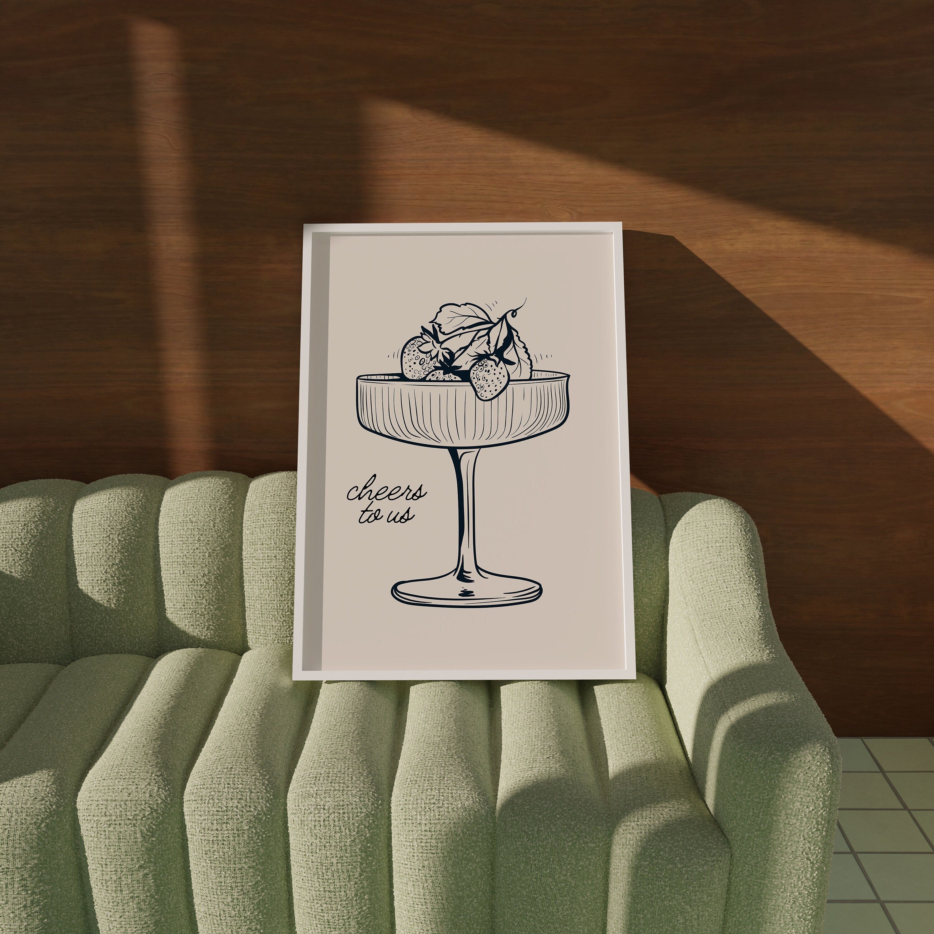 Raise a glass to style with the 'Cheers to Us Martini' Digital Art Print from GS Print Shoppe.