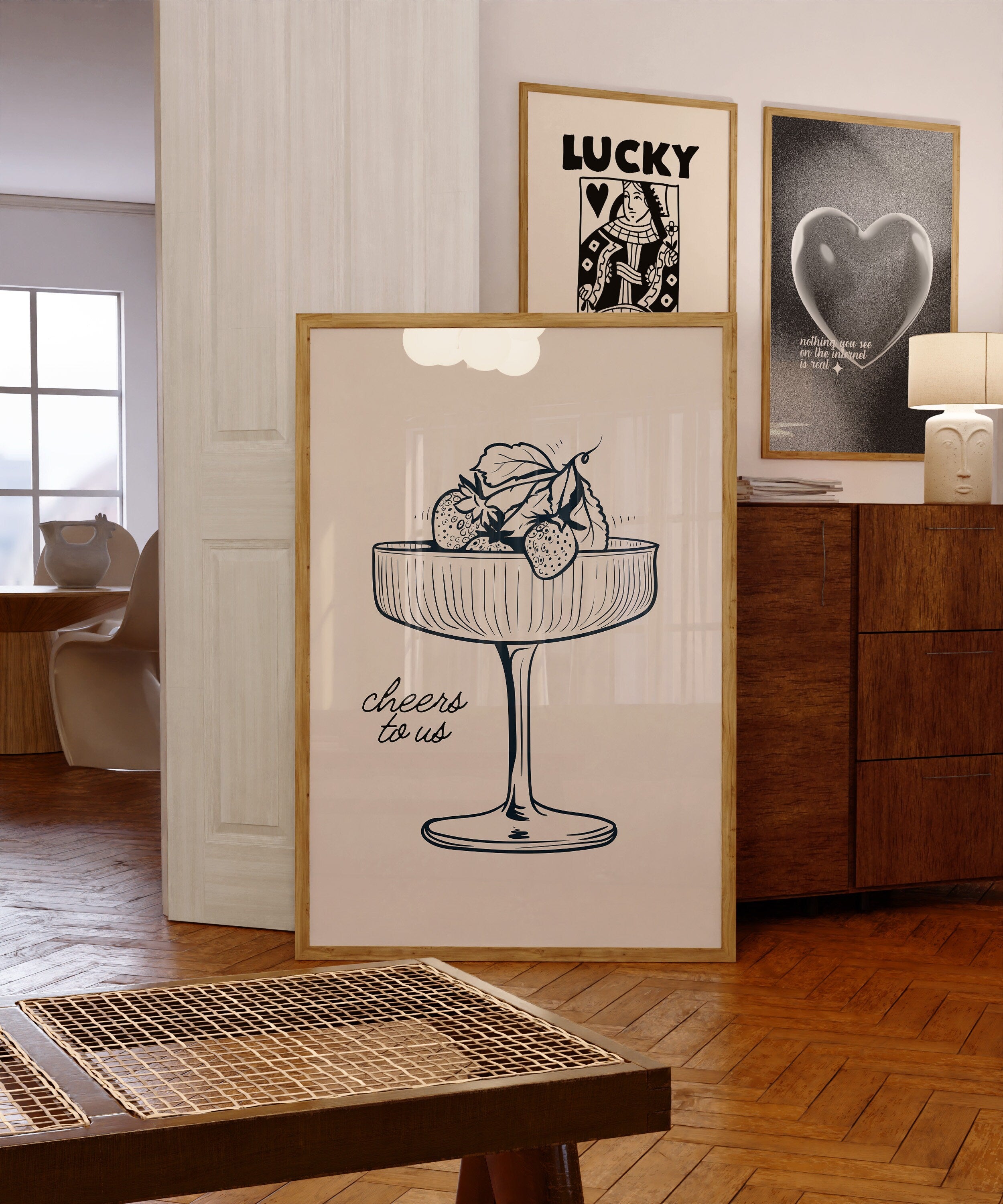 Cheers to Us Martini Digital Art Print