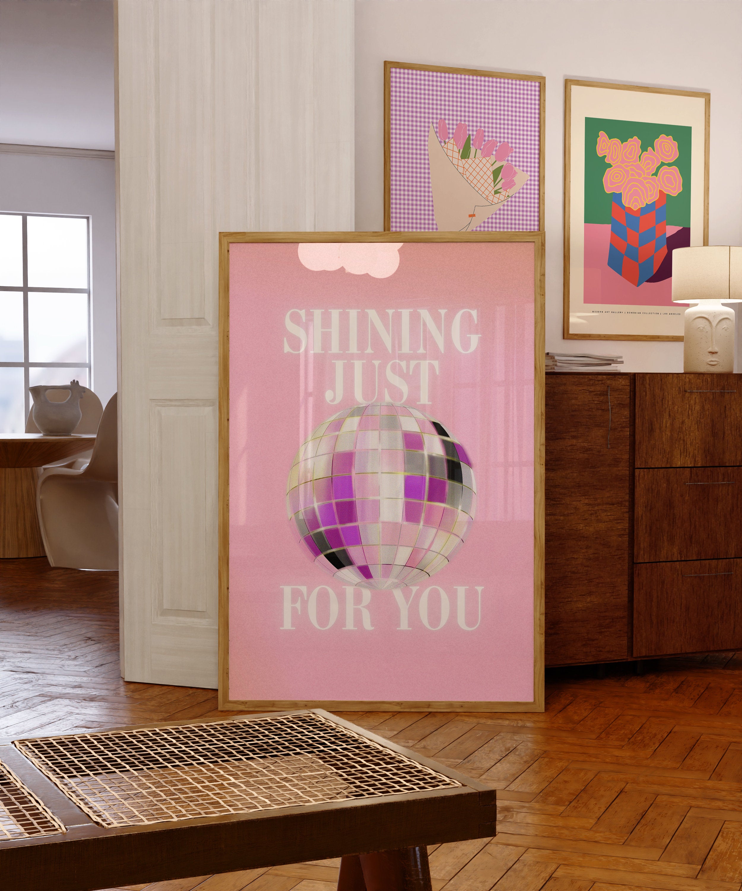 Mirrorball Pink Taylor Swift Digital Art Print