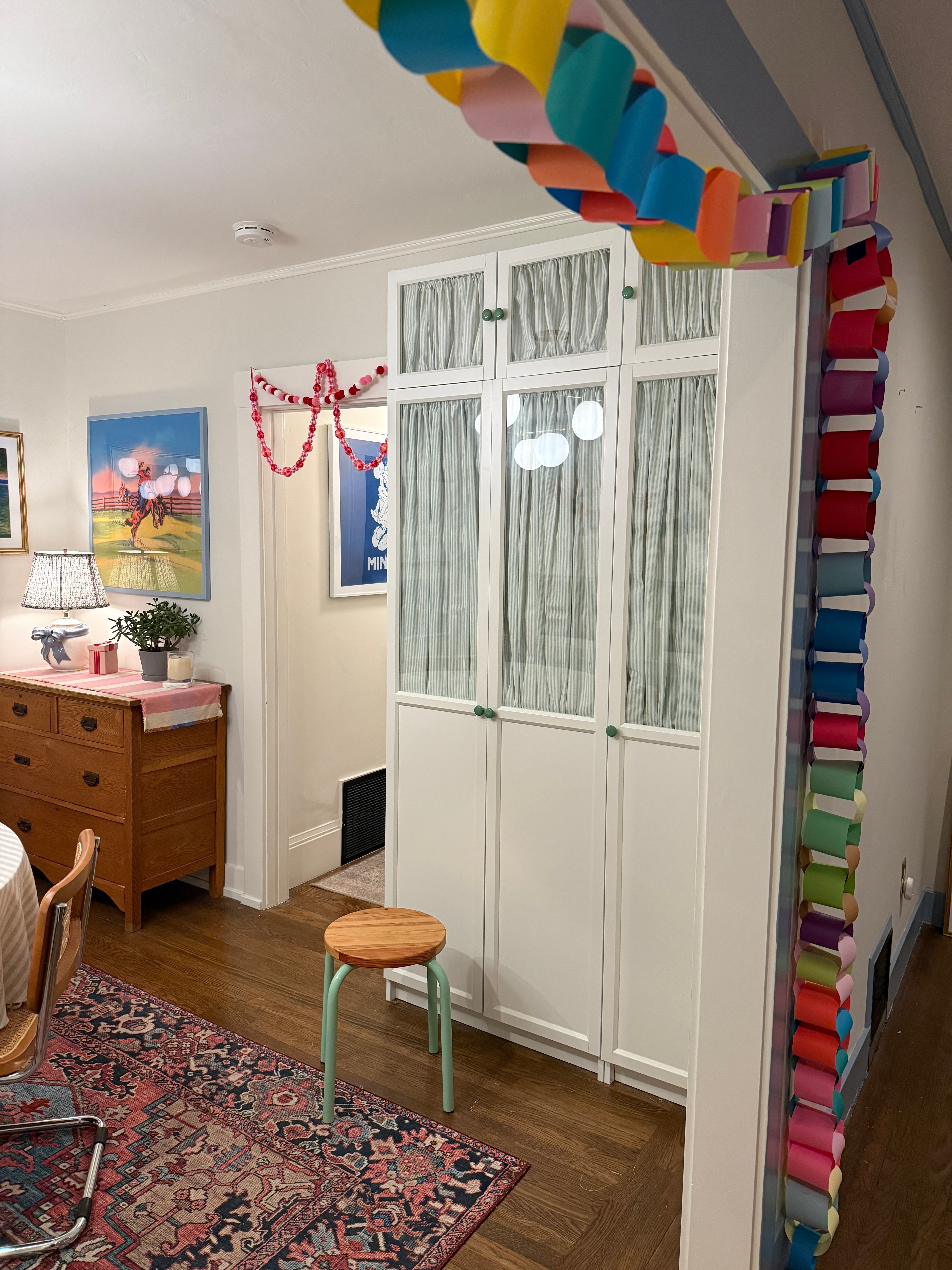 DIY IKEA Hack: How I Added Fabric Curtains Inside My Billy Bookcase Doors