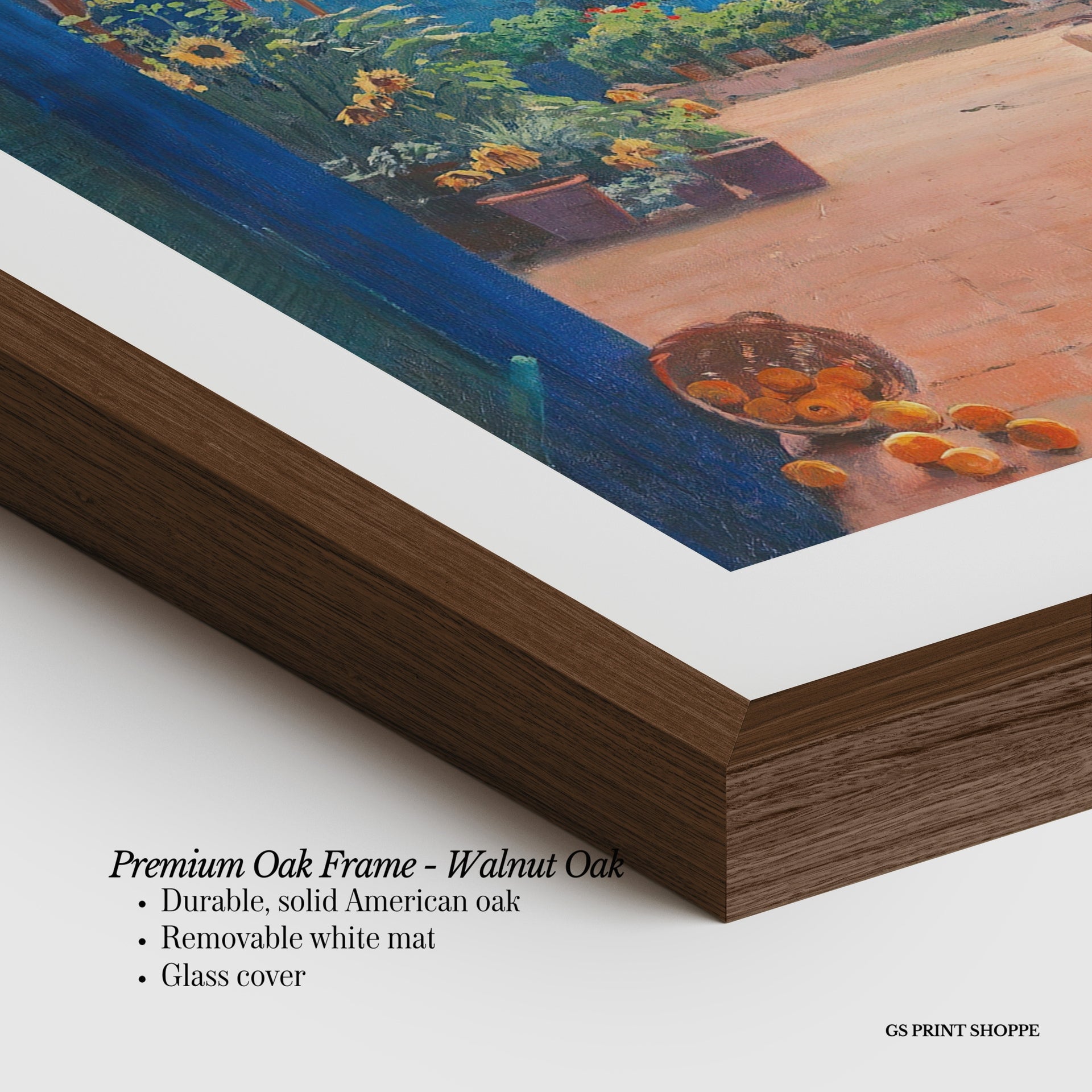 The Blue Courtyard Horizontal Art Print