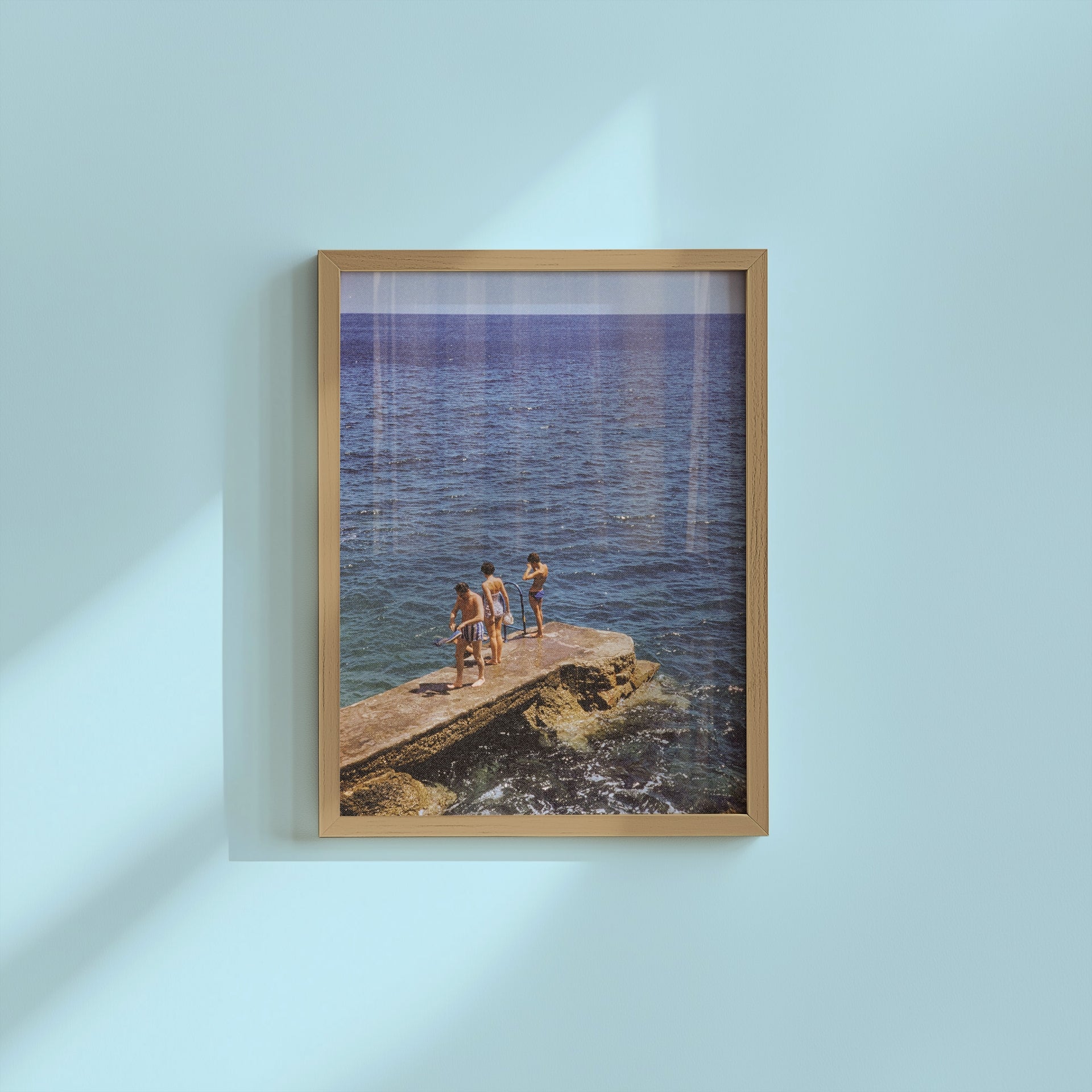 Dive Team Capri Vertical Art Print