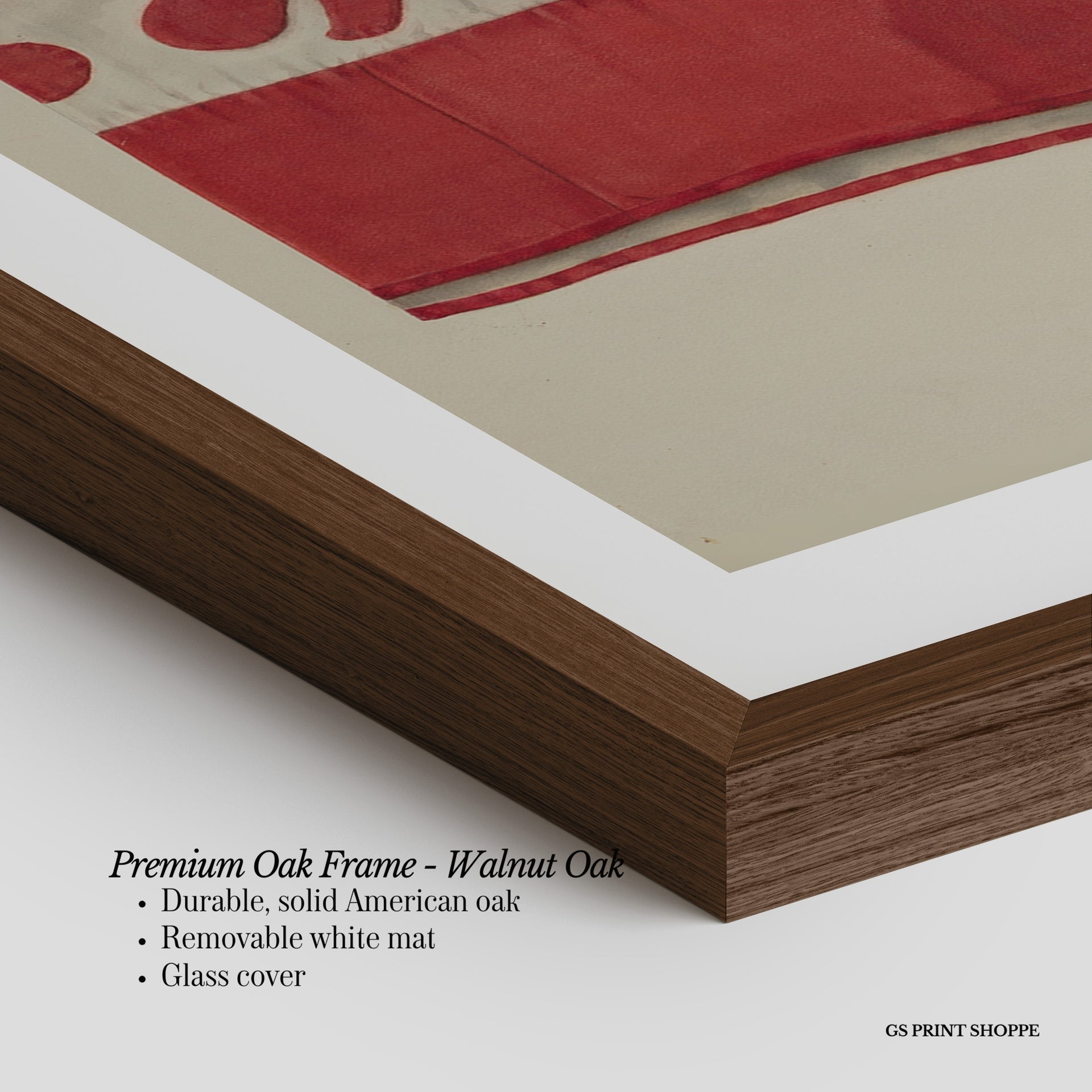 Red Quilt Vertical Art Print