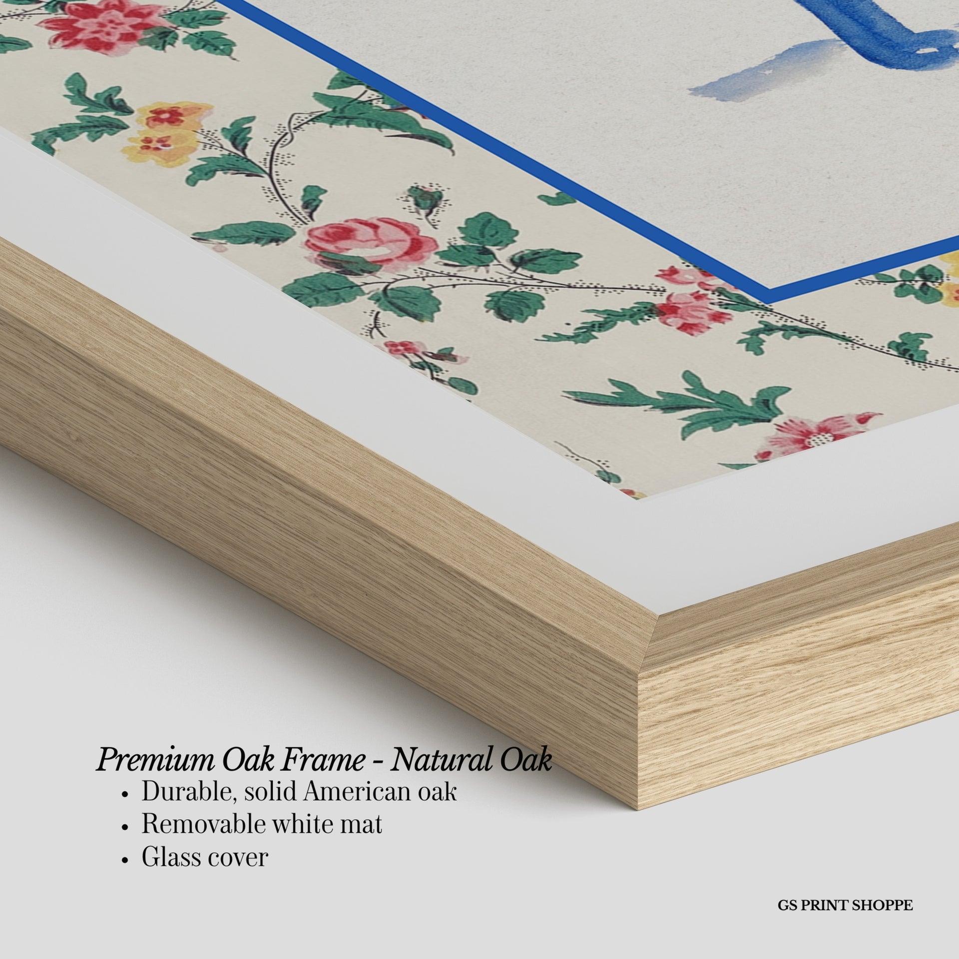 Dog Floral Horizontal Art Print