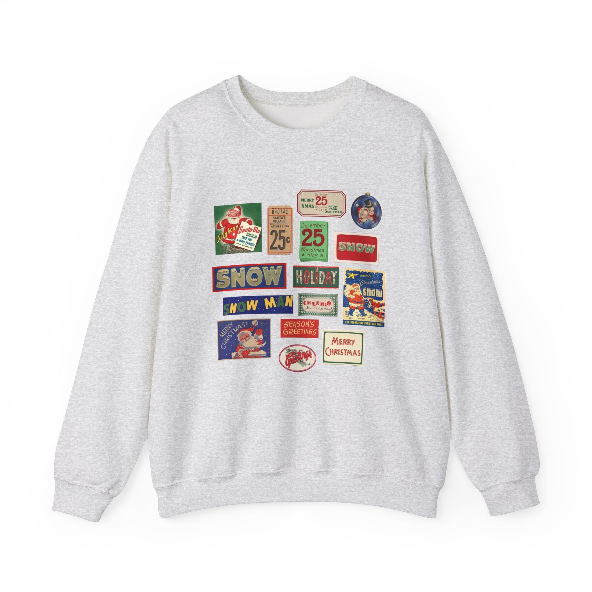 Christmas Stamps Holiday Gildan Crewneck Sweatshirt