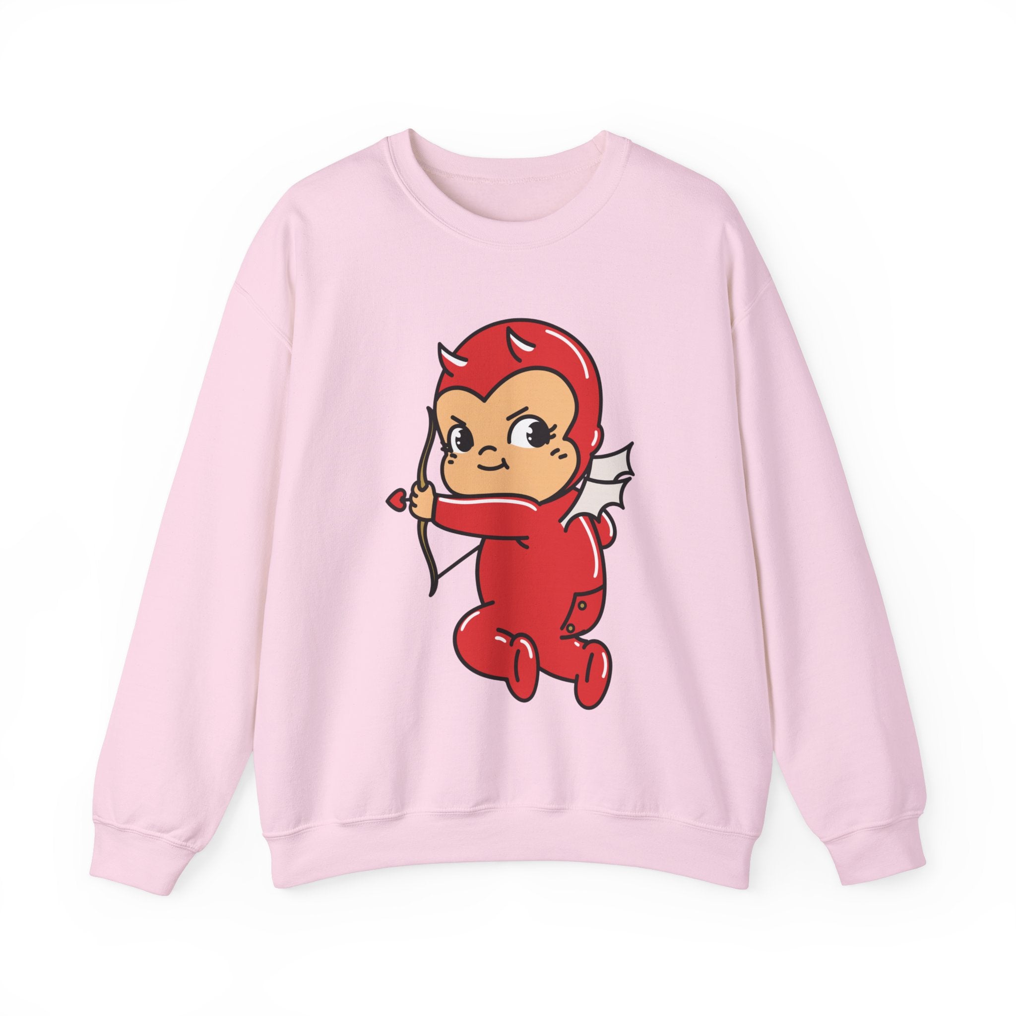 Cupid Retro Cartoon Valentine Crewneck Sweatshirt