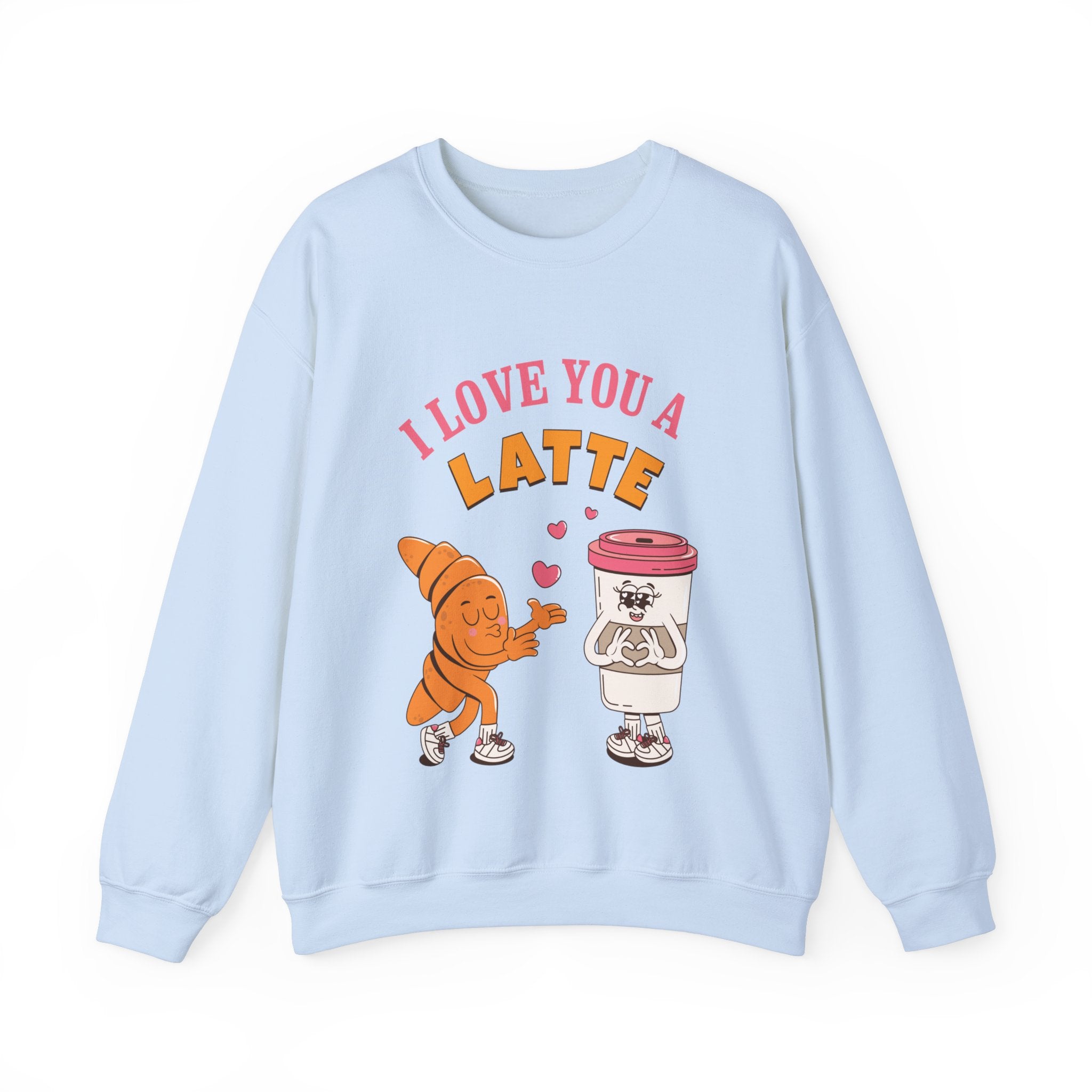 I love you a latte Valentines Day Crewneck Sweatshirt