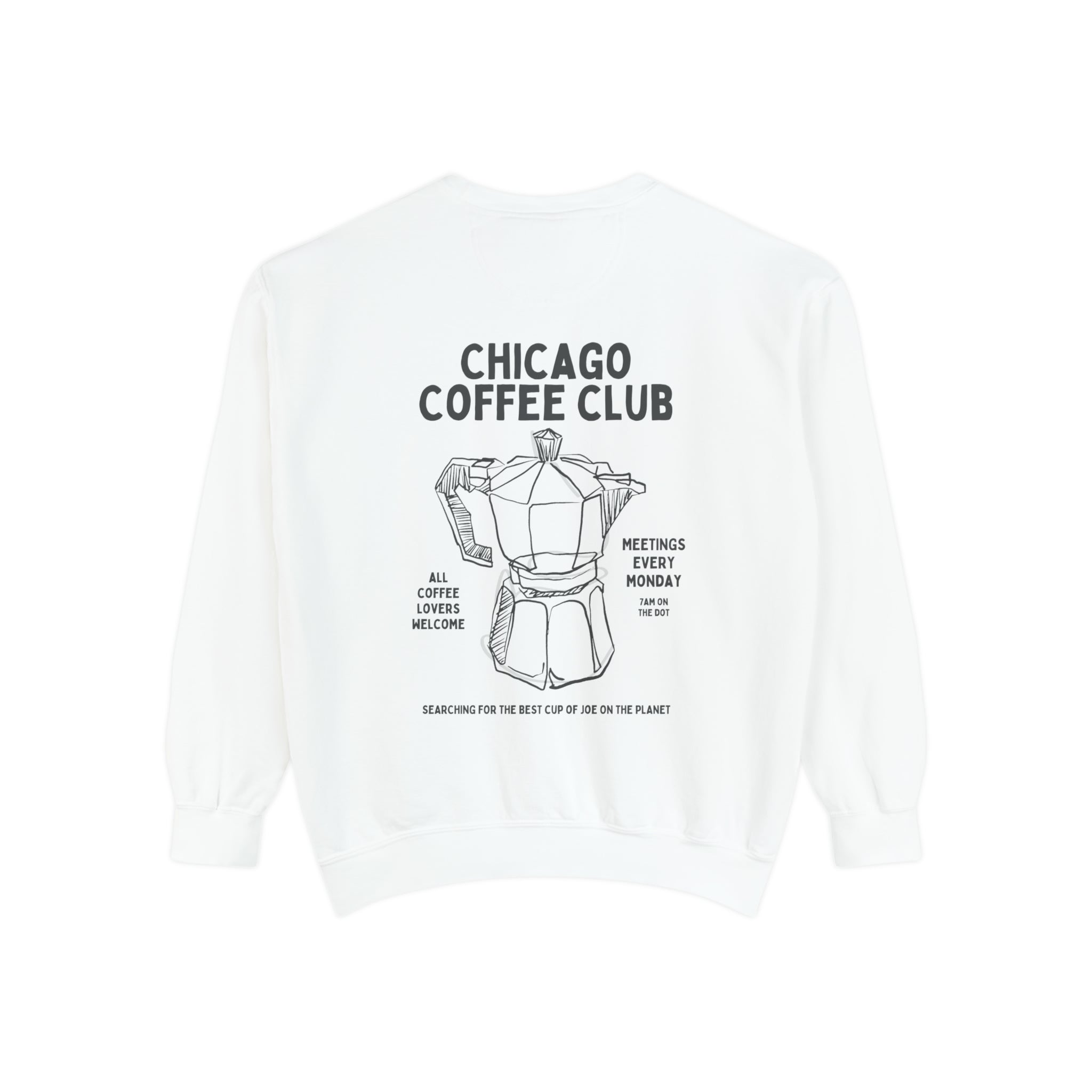 Chicago Coffee Club Comfort Colors Crewneck Sweatshirt