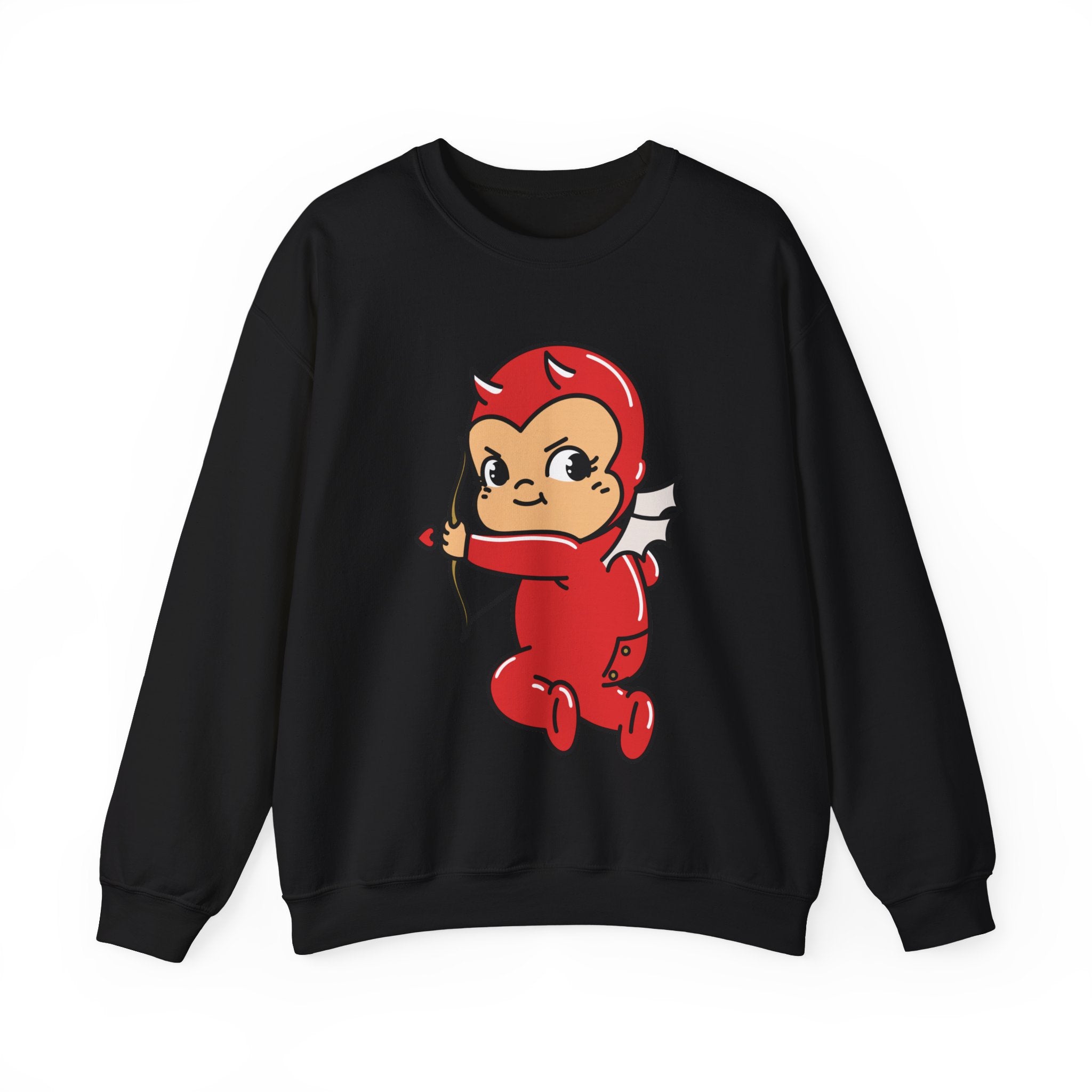 Cupid Retro Cartoon Valentine Crewneck Sweatshirt