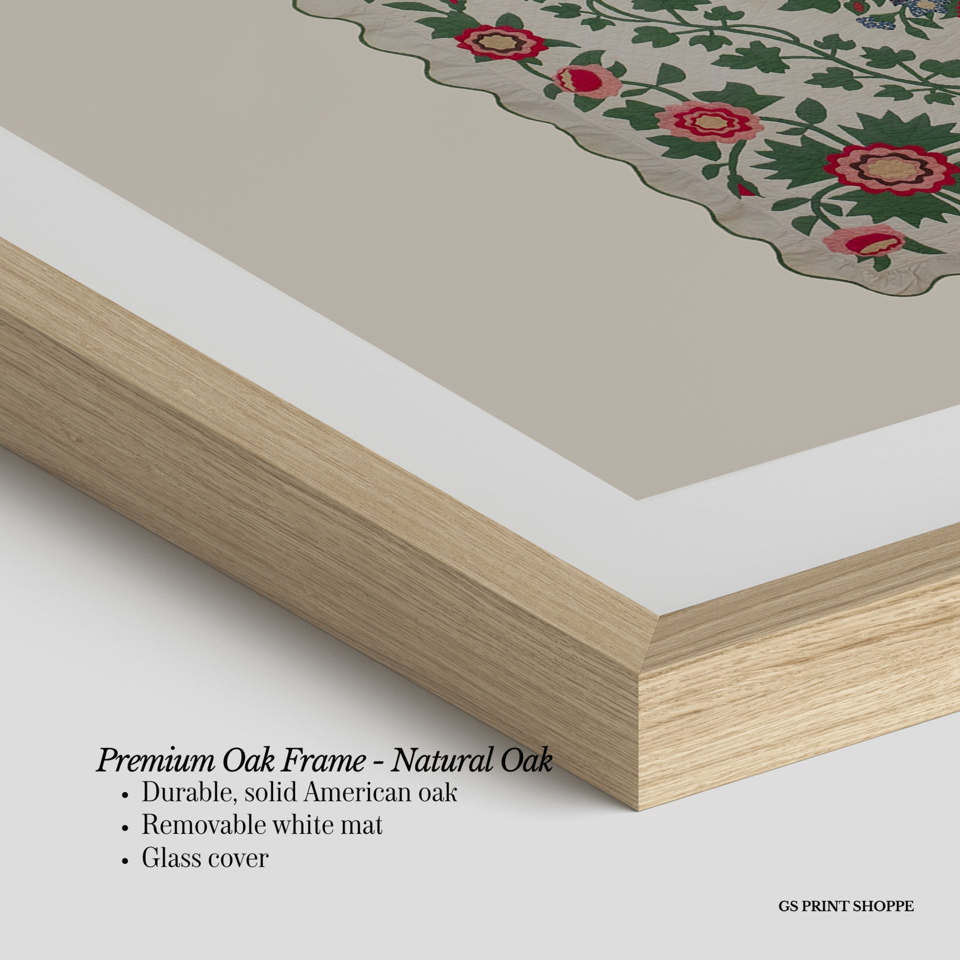 Floral Quilt Horizontal Art Print
