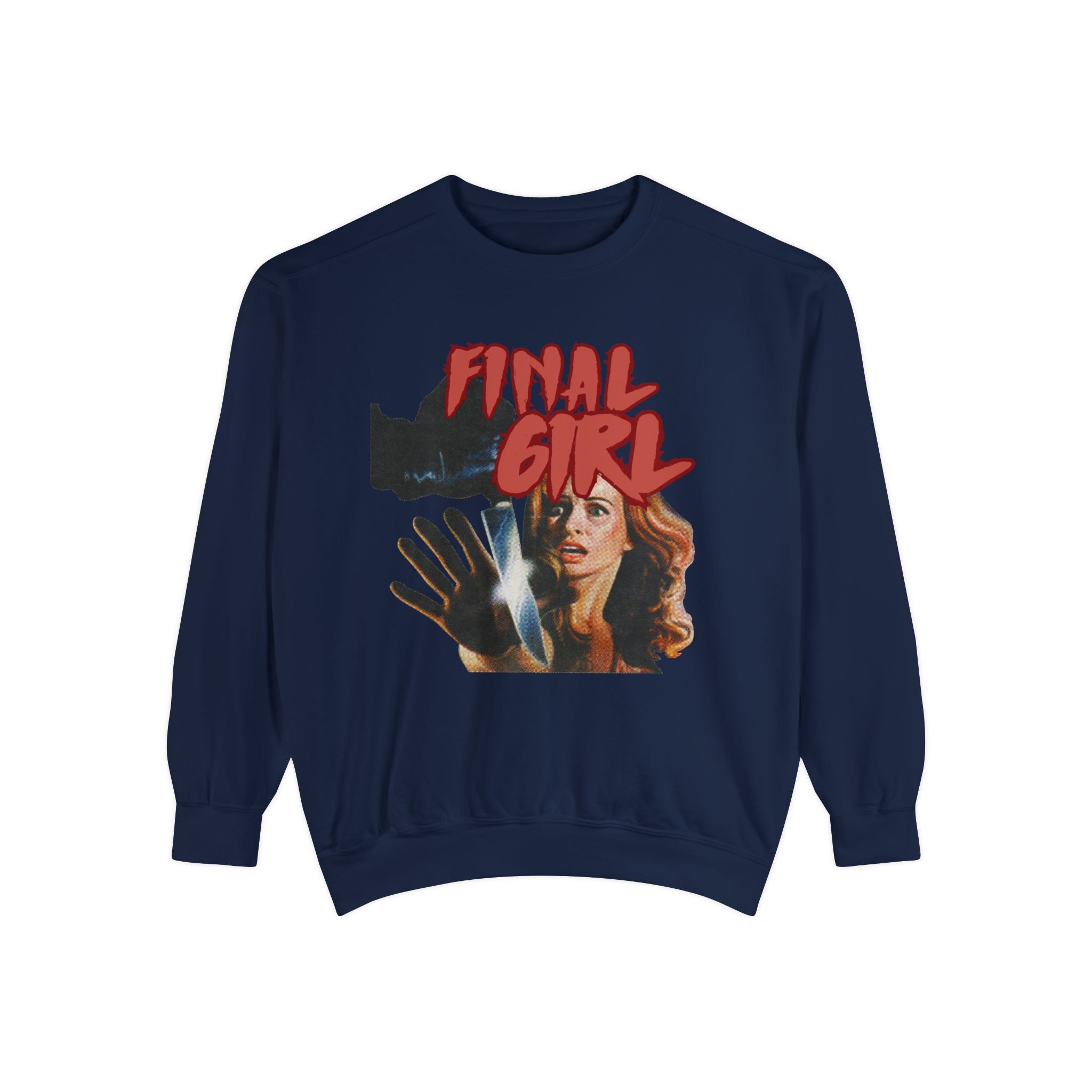 Final Girl Halloween Comfort Colors Crewneck Sweatshirt