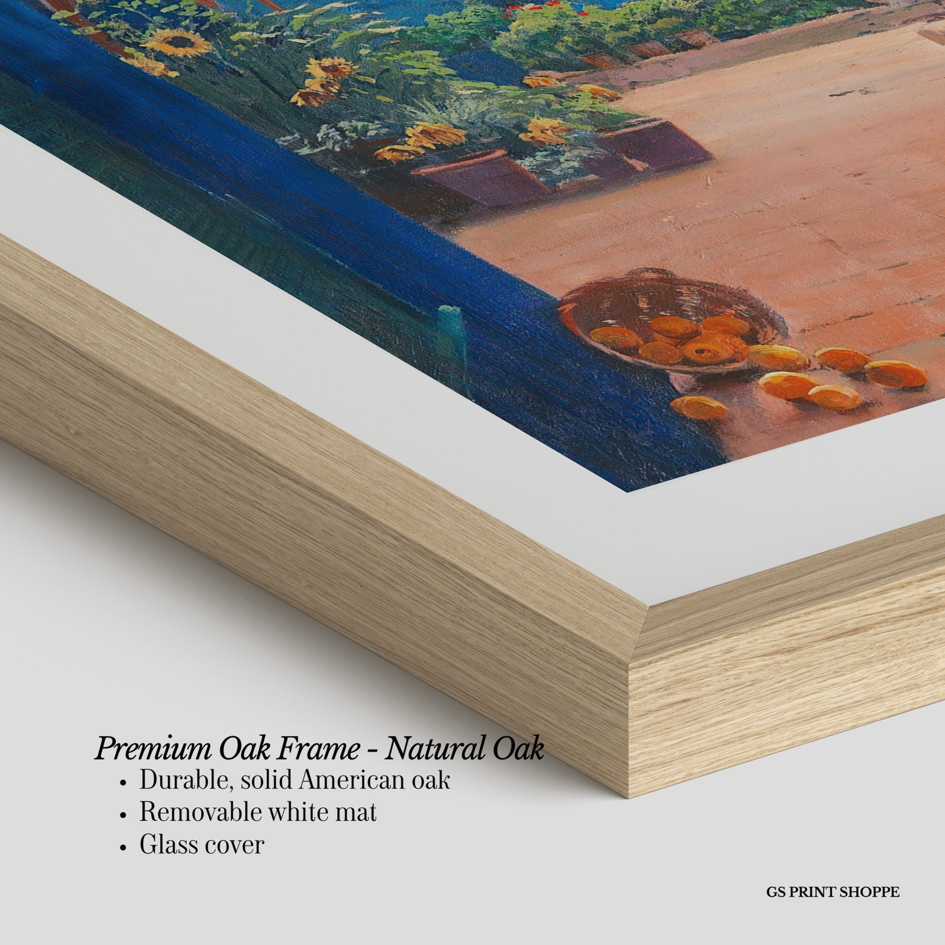 The Blue Courtyard Horizontal Art Print