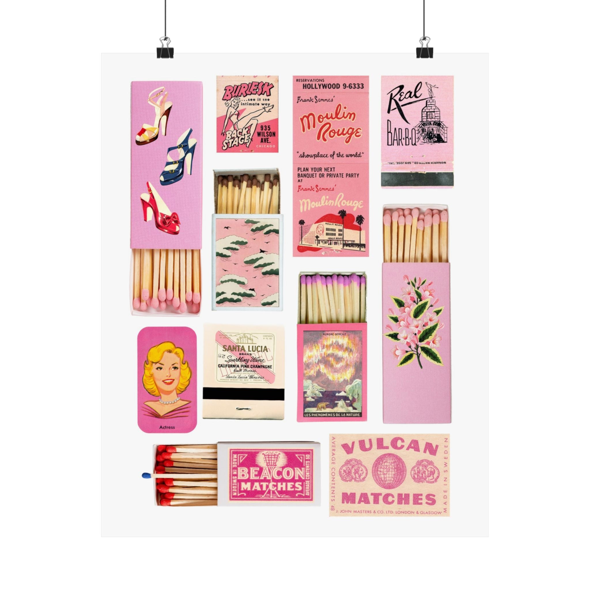 Matchbook Pink Vertical Physical Poster