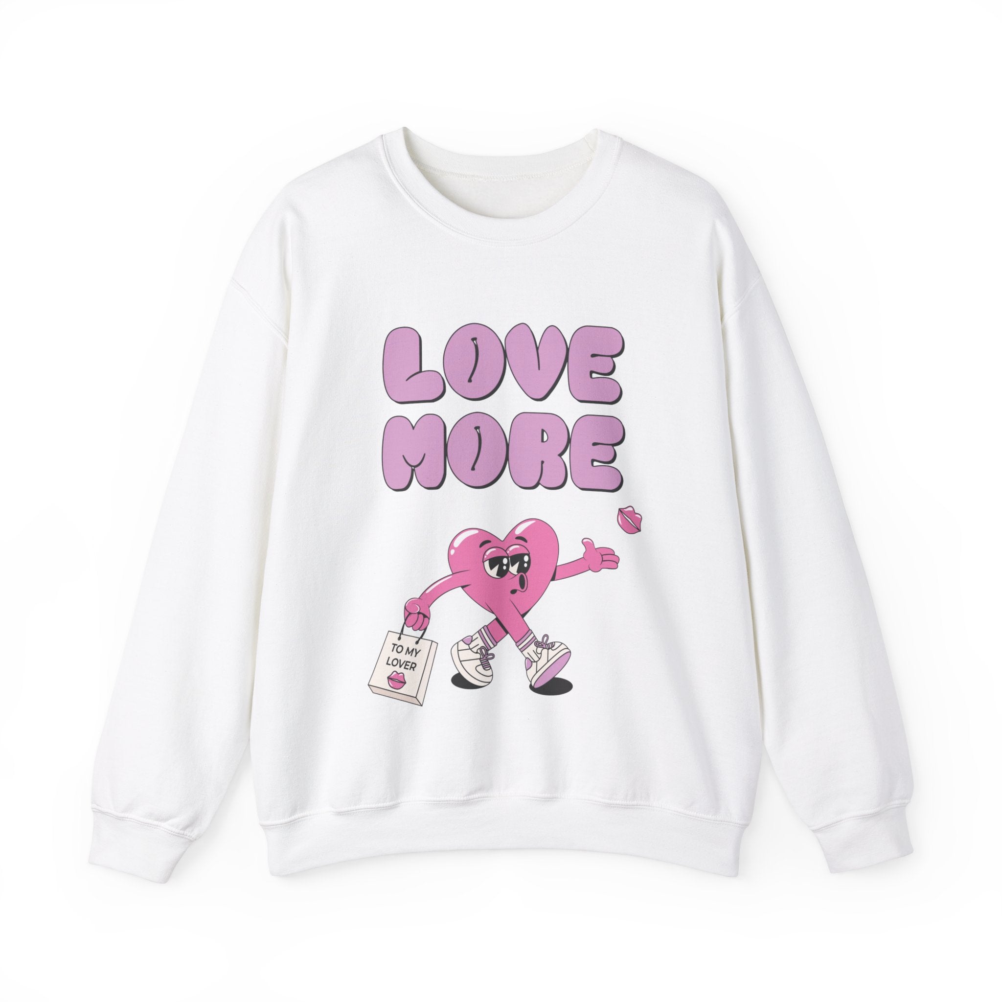 Love More Valentines Day Crewneck Sweatshirt