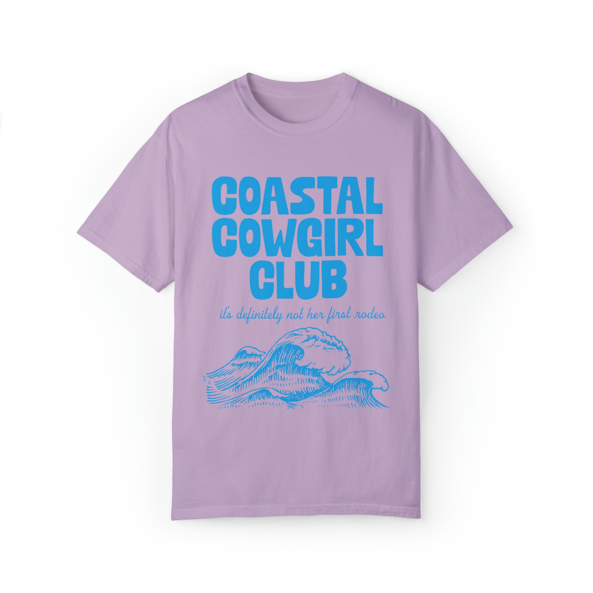 Coastal Cowgirl Club Comfort Colors Crewneck in dark pink